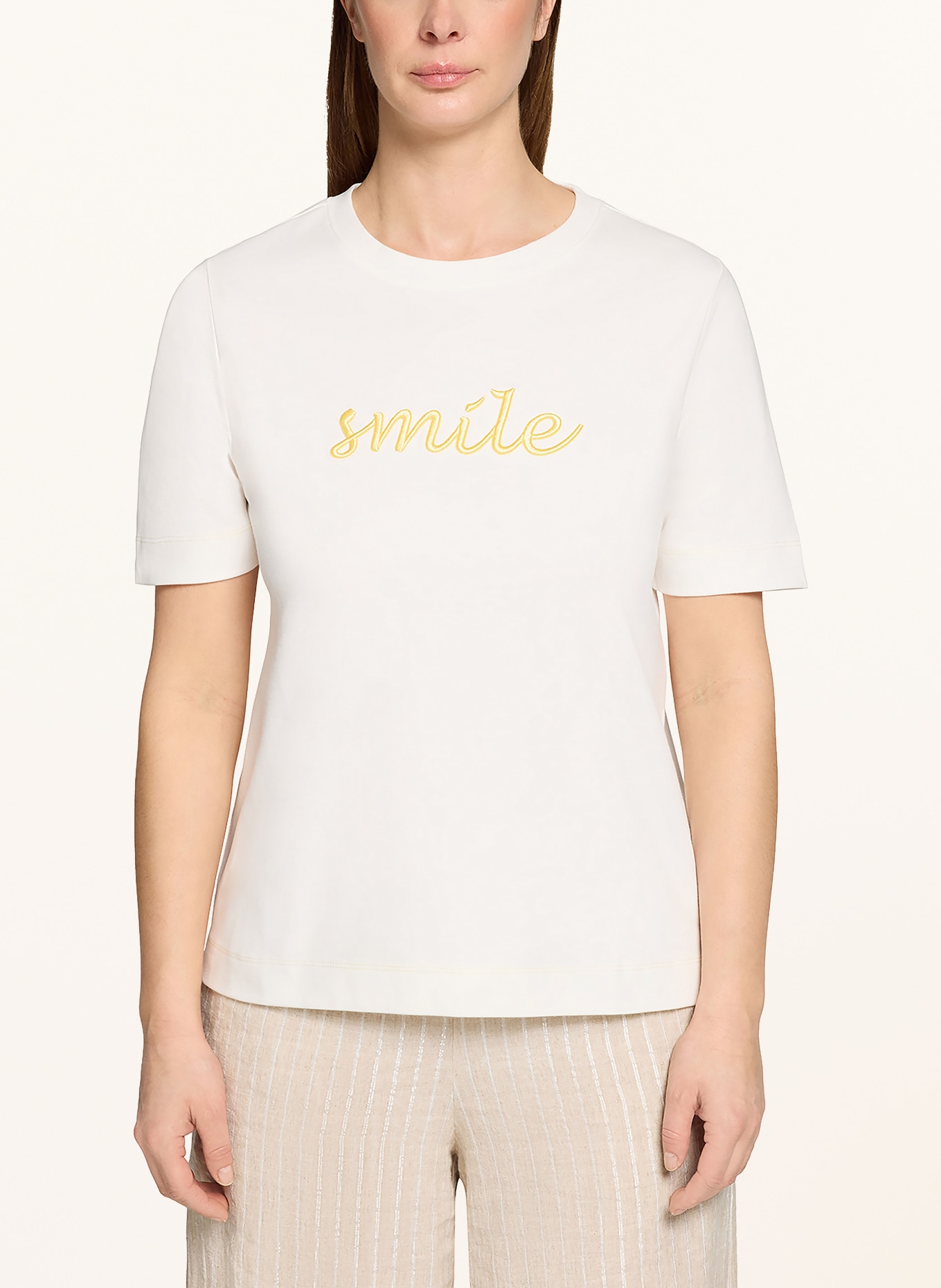 CARTOON T-Shirt: CREME / GOLD