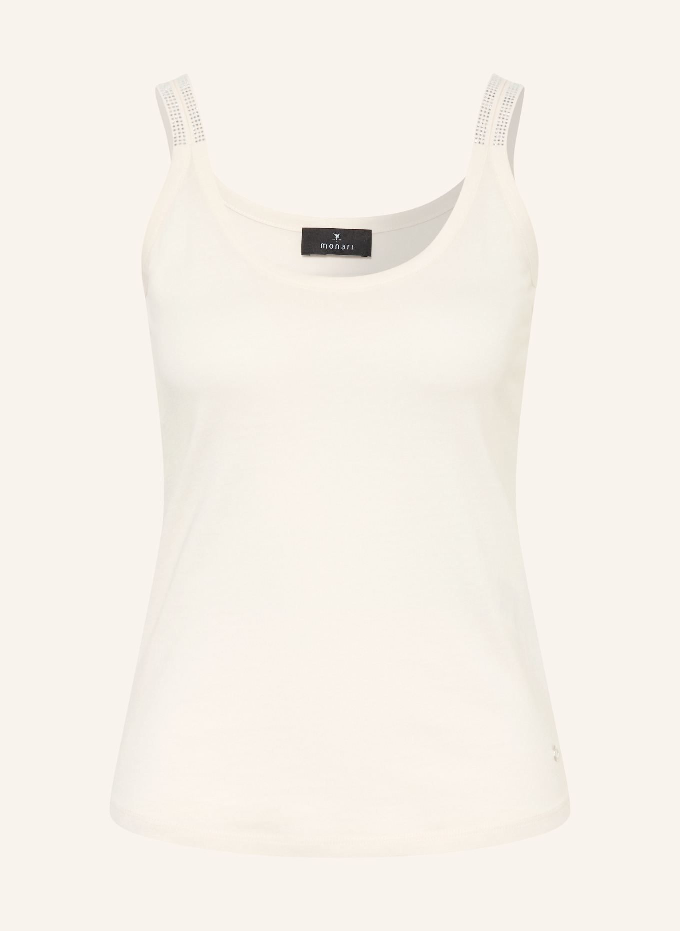 monari Top mit Schmucksteinen: CREME