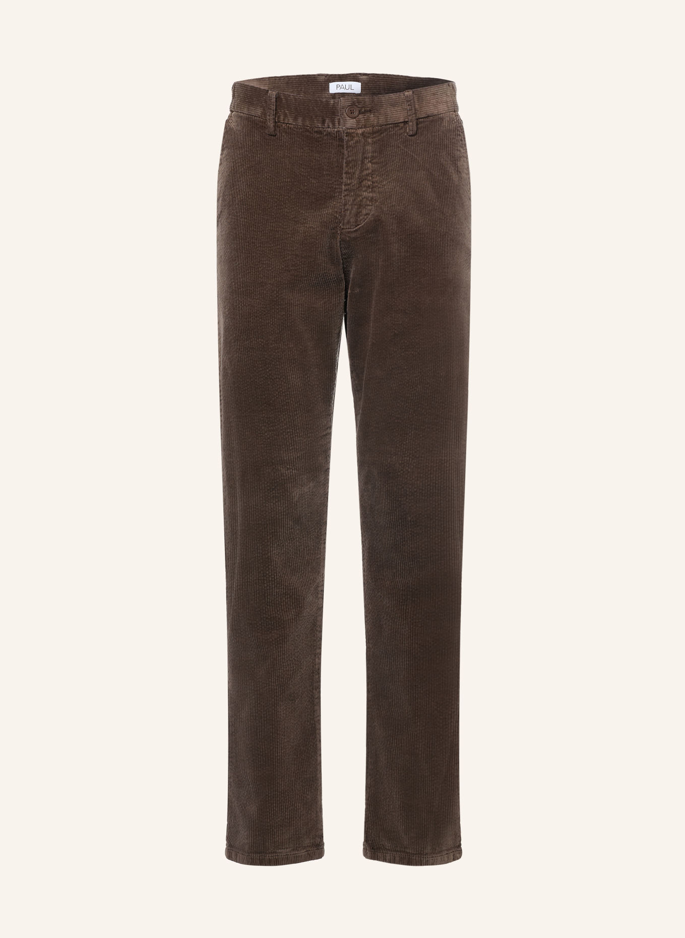 PAUL Pantalon en velours côtelé, coupe classique: MARRON FONCÉ