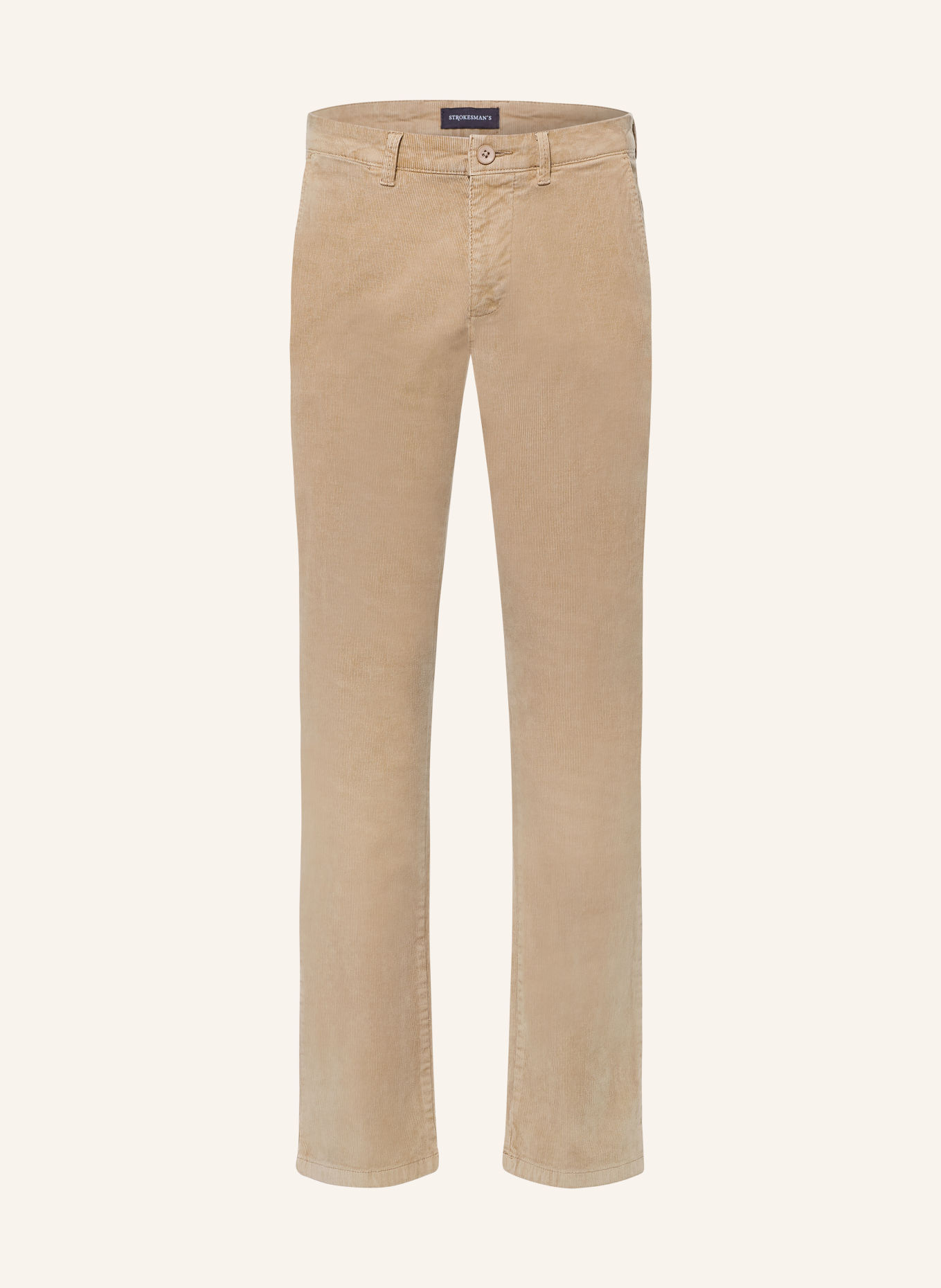 STROKESMAN'S Slim-fit corduroy pants: BEIGE