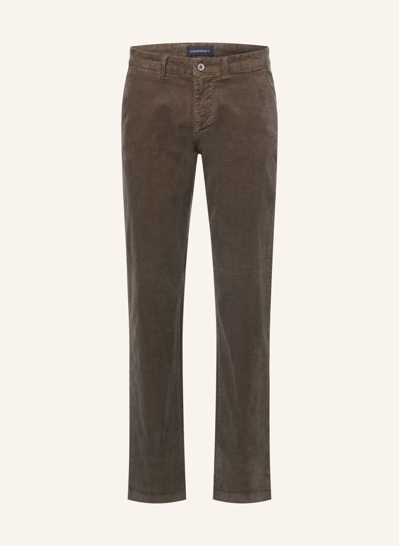 STROKESMAN'S Spodnie z sztruksu o kroju slim fit: OLIWKOWY