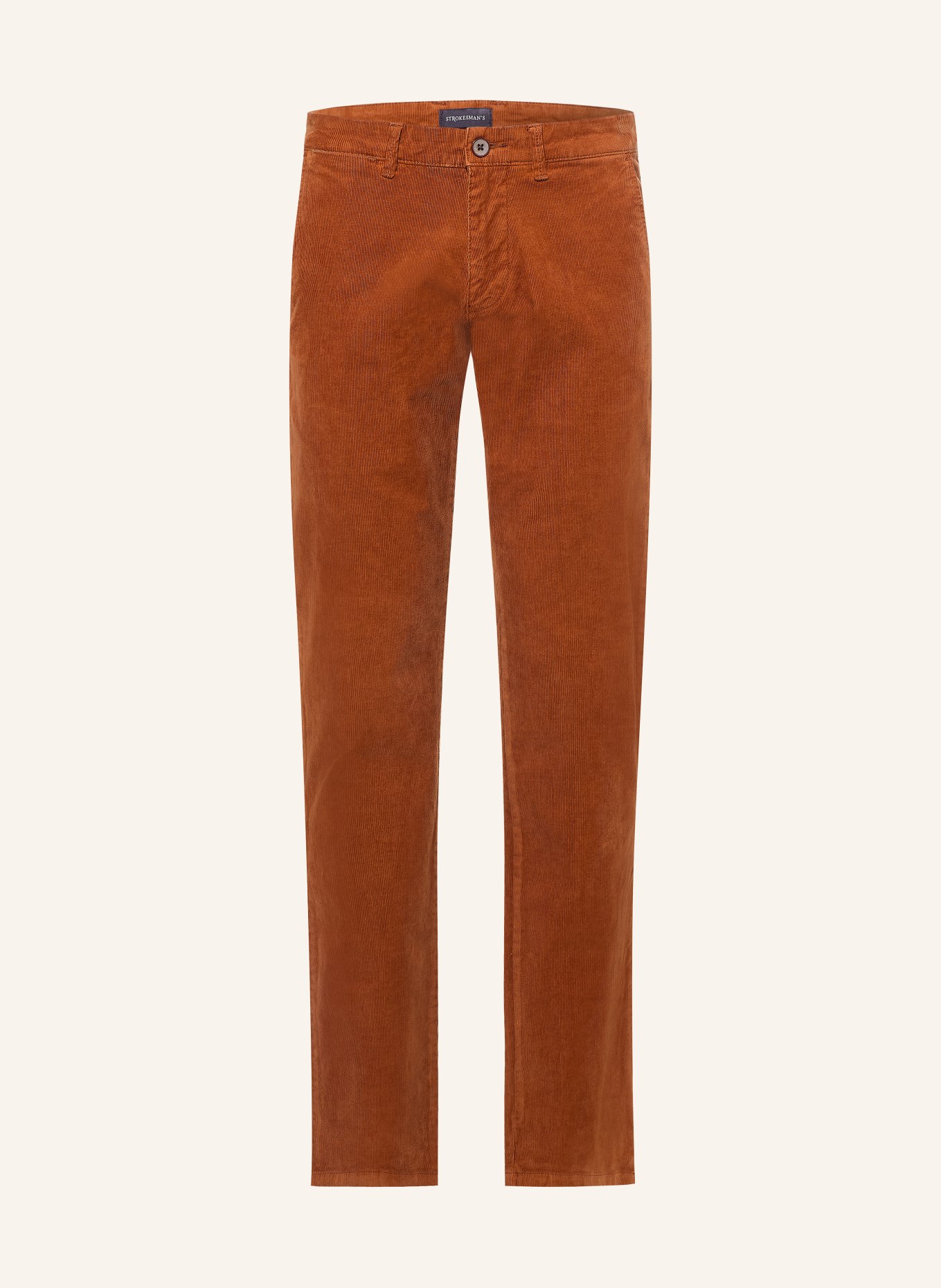 STROKESMAN'S Slim-fit corduroy pants: BROWN