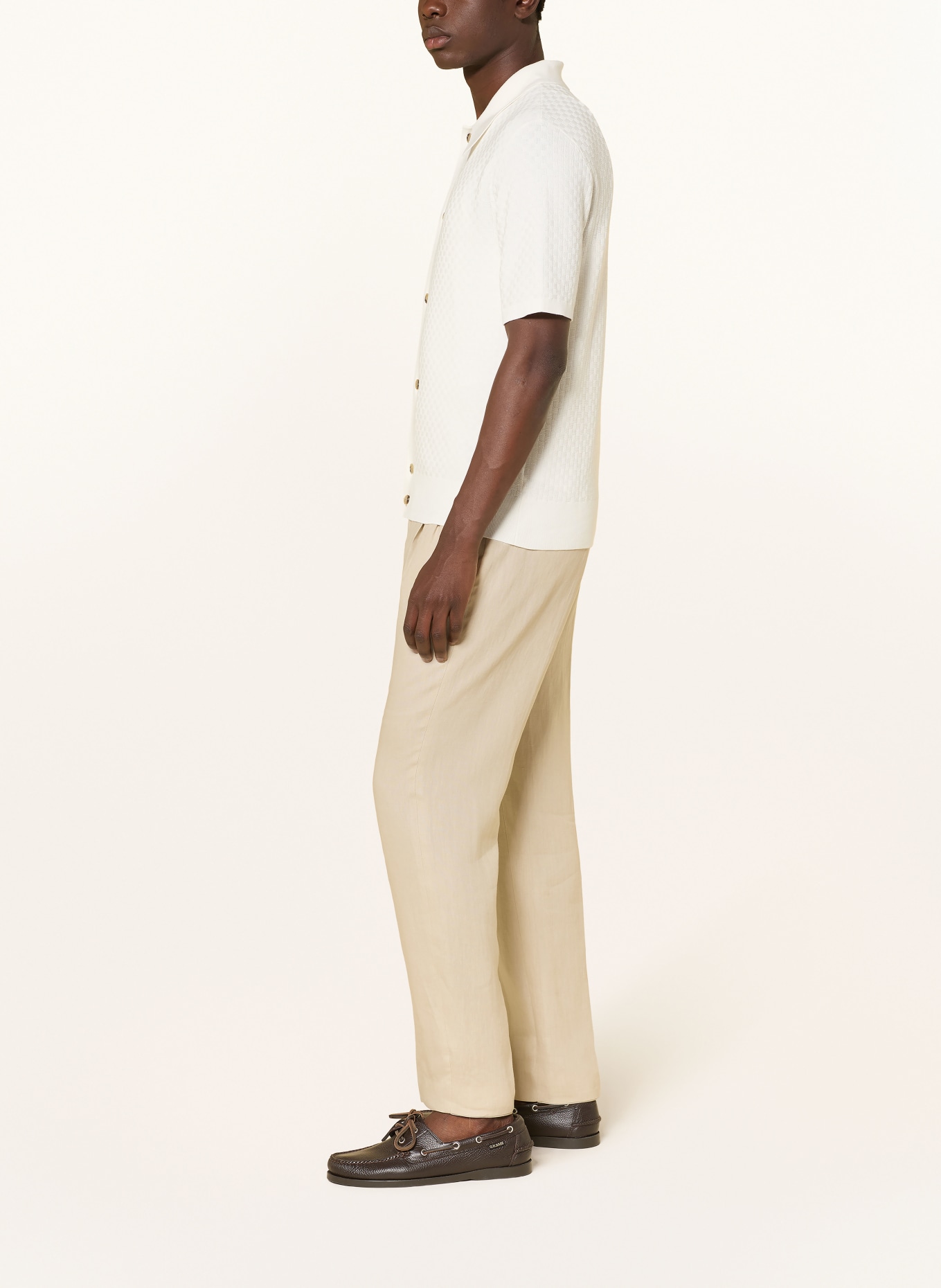 TIGER OF SWEDEN Lněné chino kalhoty THEO Regular Fit: REŽNÁ