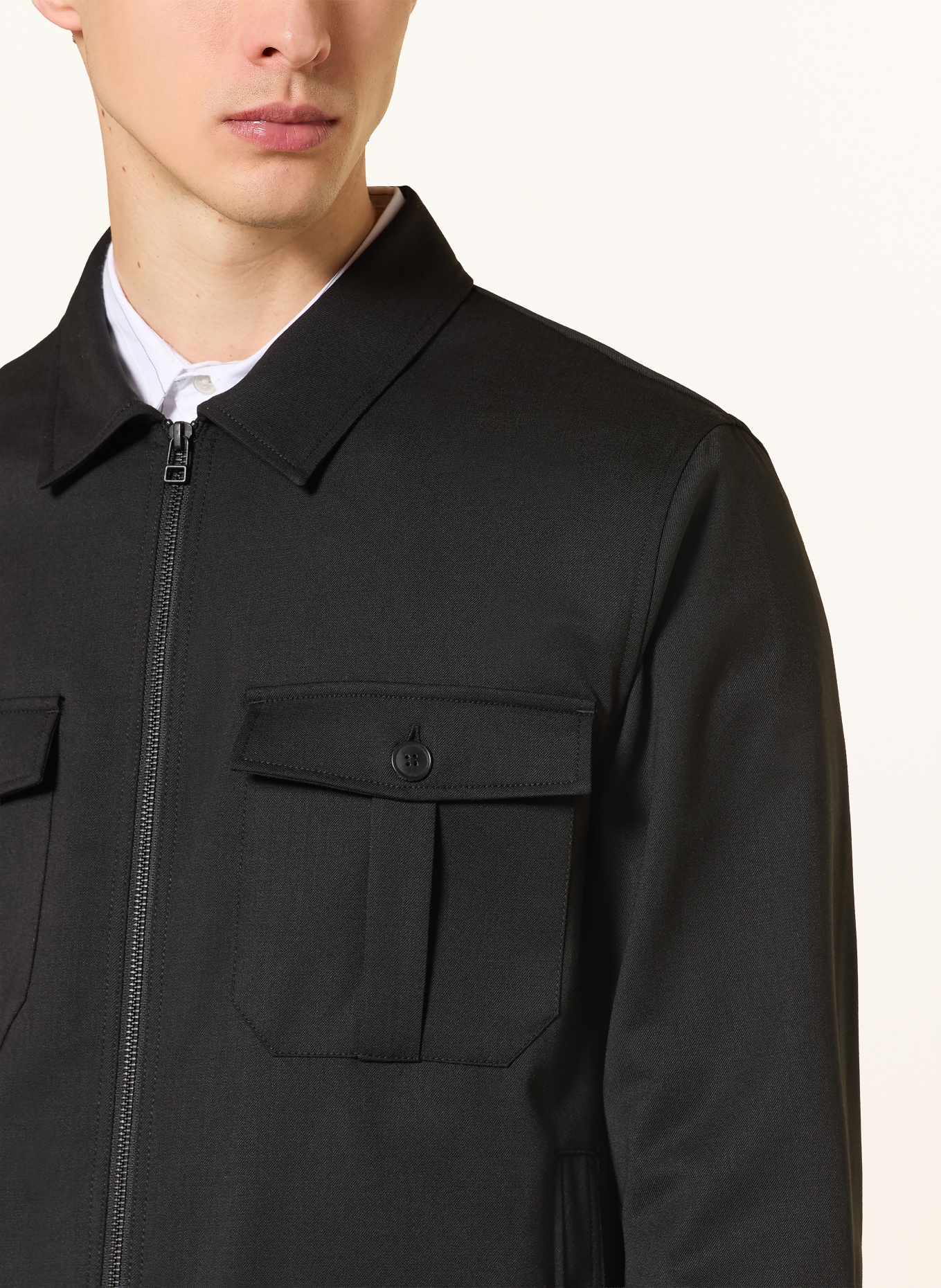 TIGER OF SWEDEN BARNABY Overshirt: BLACK