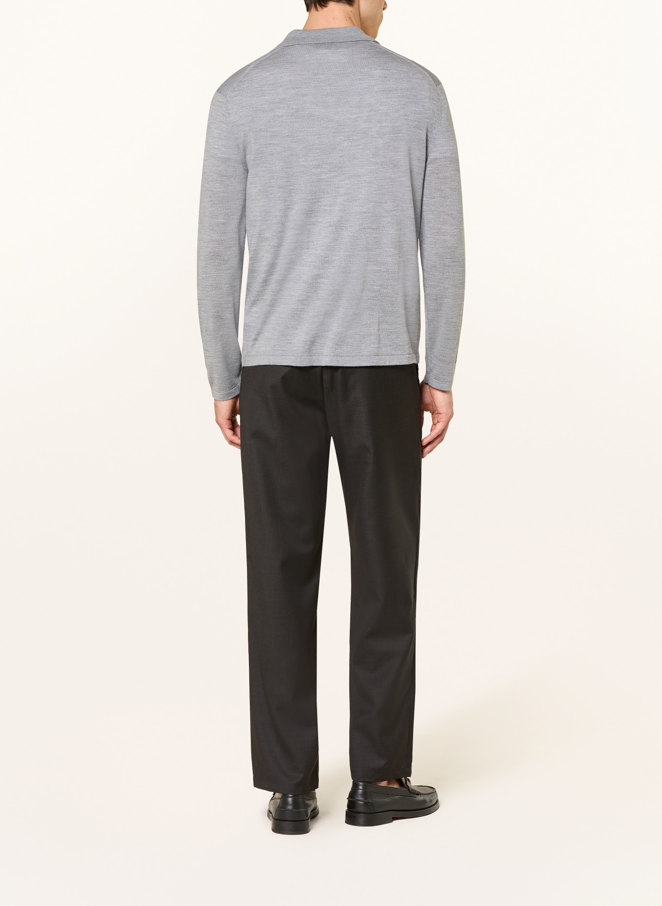 TIGER OF SWEDEN VERKLIN Comfort Fit Merino Wool Knit Shirt: GRAY