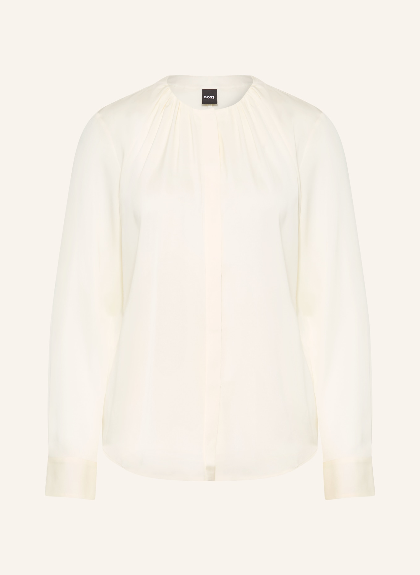 BOSS Blouse BANORAH avec de la soie: ÉCRU
