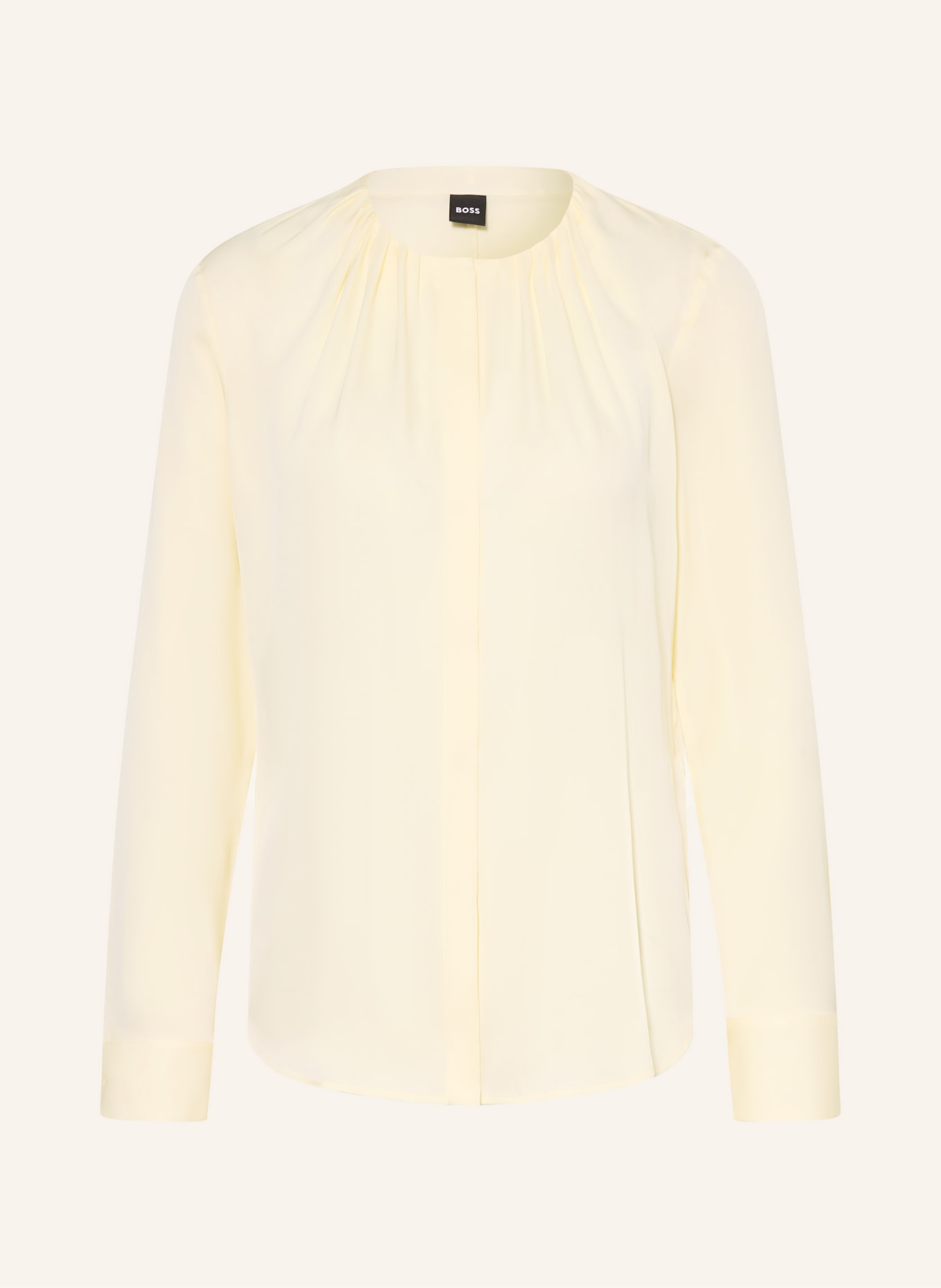 BOSS Blouse BANORAH avec de la soie: BEIGE