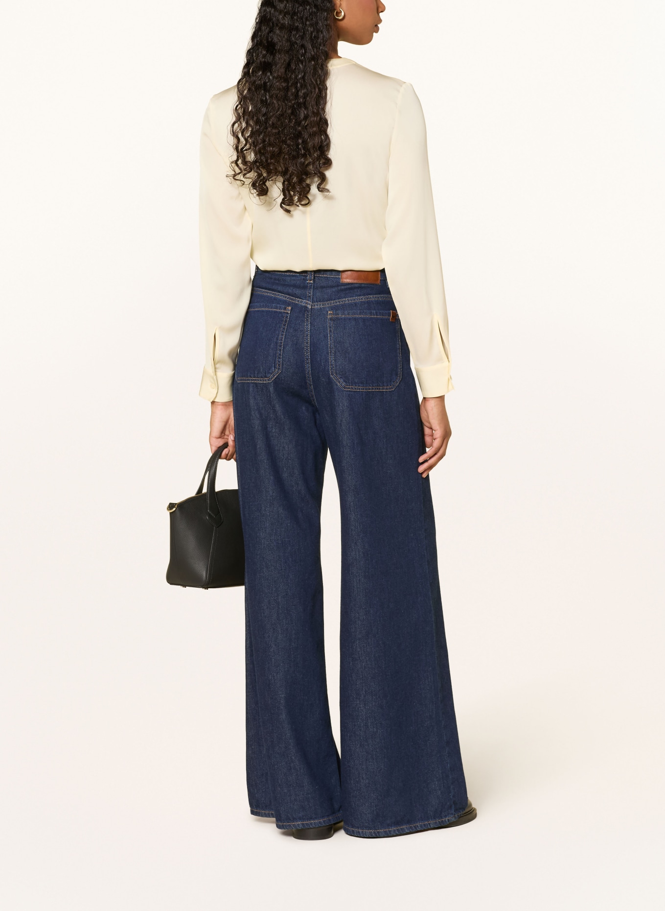 BOSS Blouse BANORAH avec de la soie: BEIGE