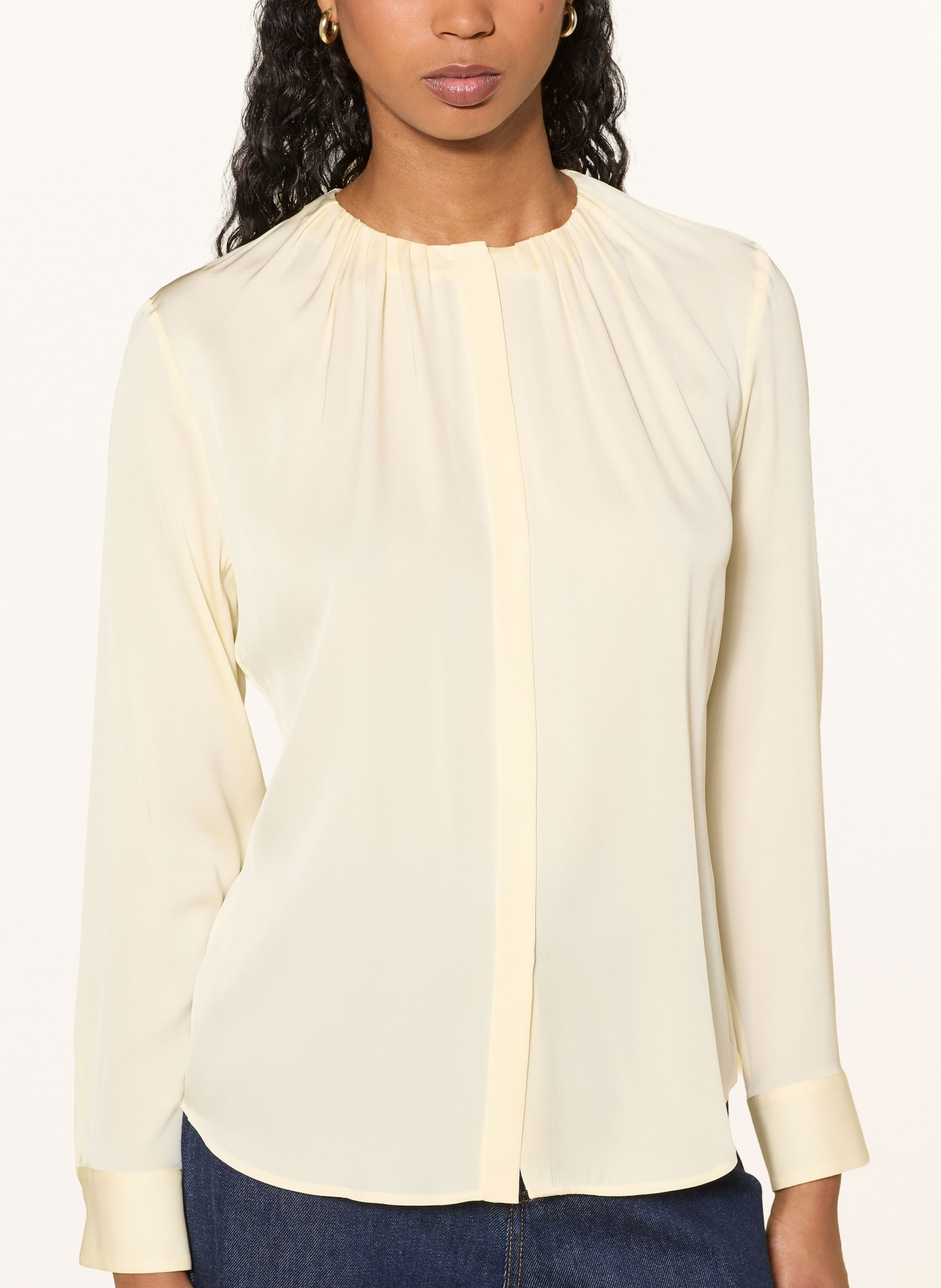 BOSS Blouse BANORAH avec de la soie: BEIGE