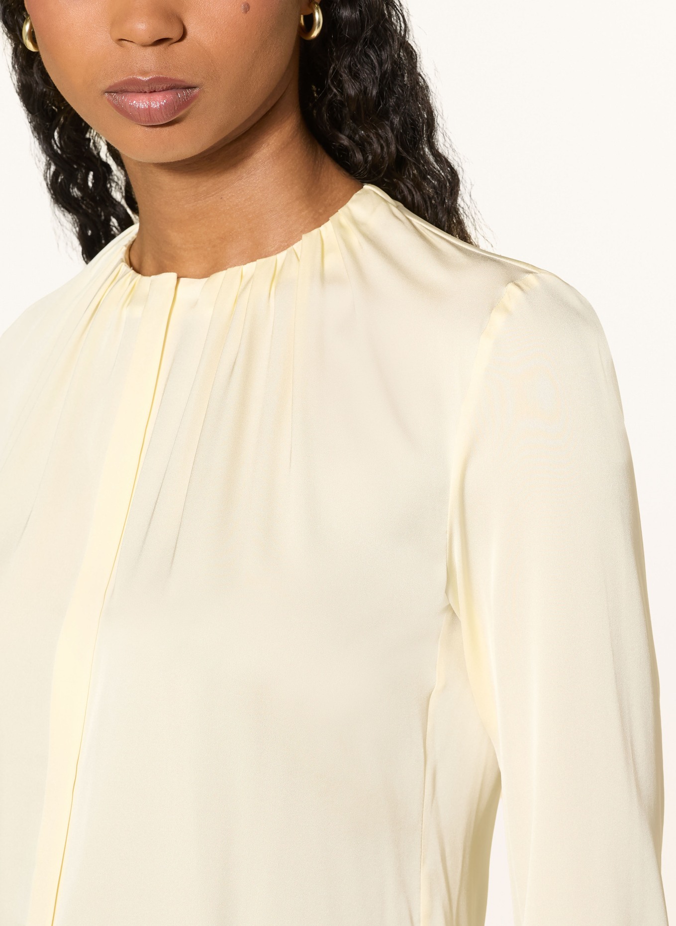 BOSS Blouse BANORAH avec de la soie: BEIGE
