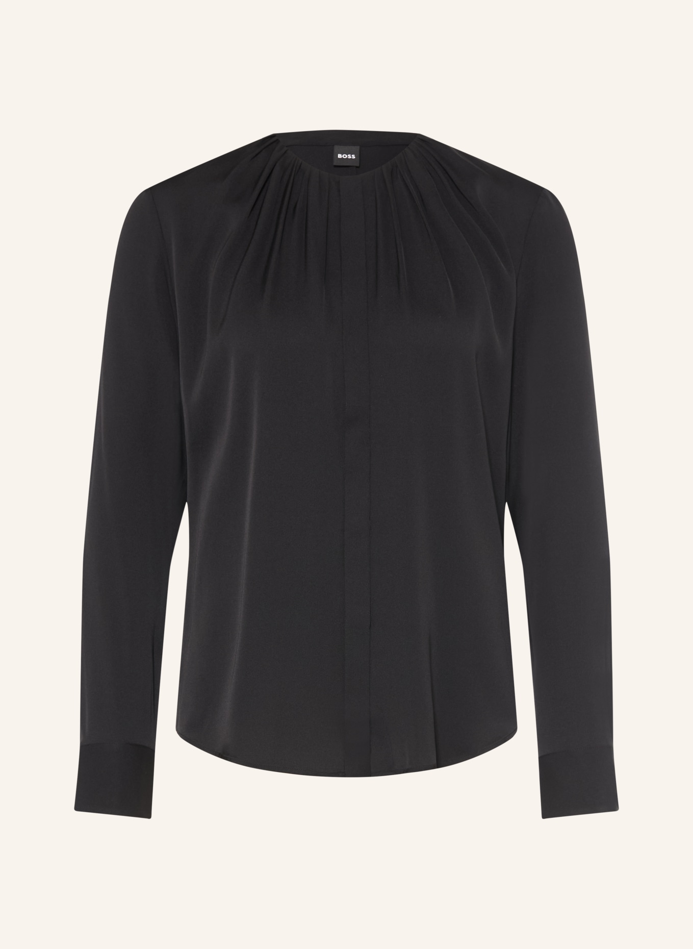 BOSS BANORAH Blouse with Silk: BLACK