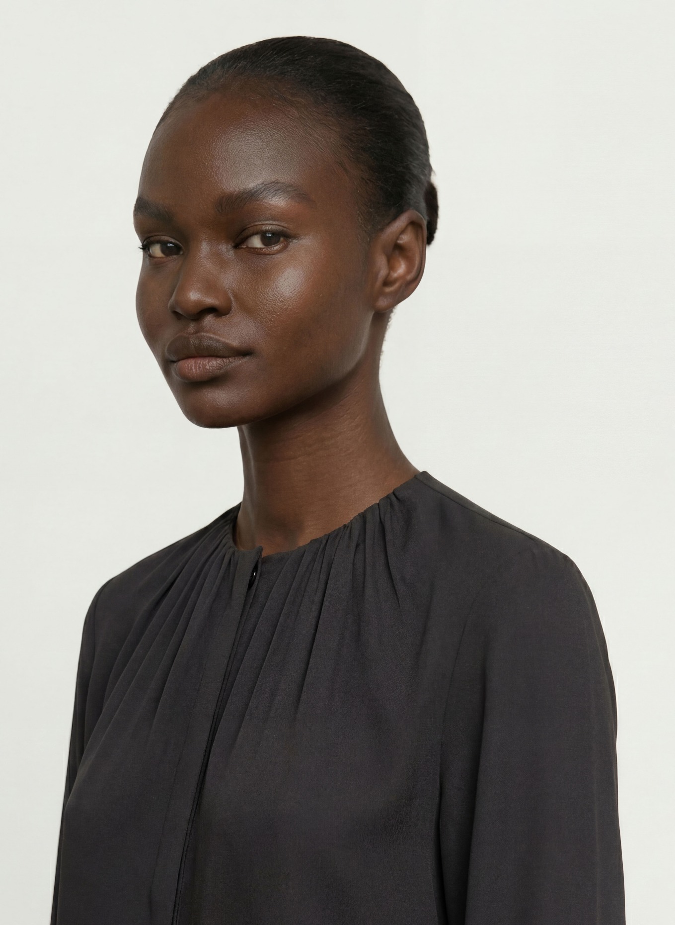 BOSS BANORAH Blouse with Silk: BLACK