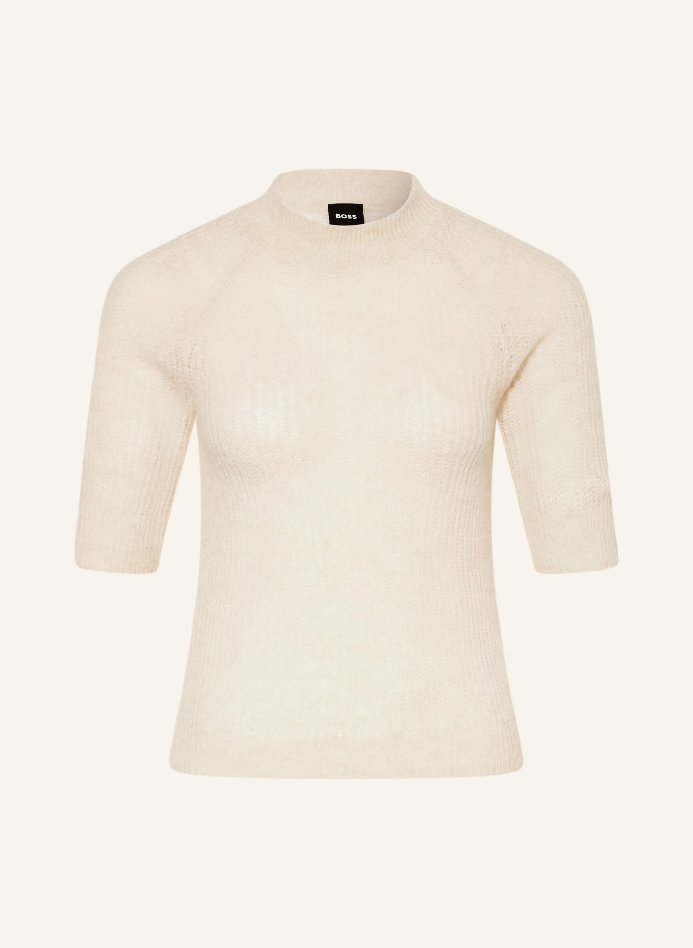 BOSS Pull en maille FEWE avec de l'alpaga: MARRON CLAIR