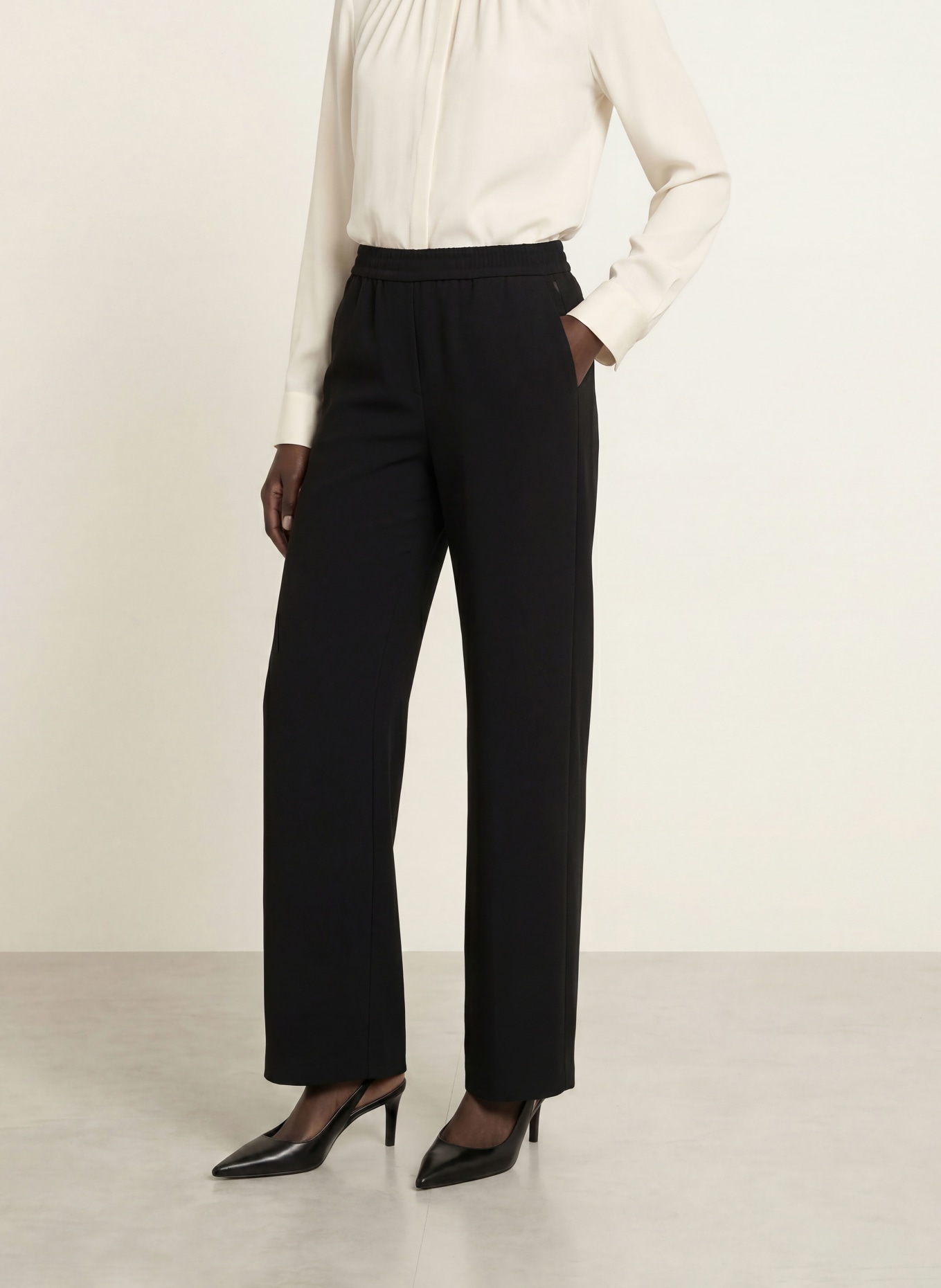 BOSS Marlene-broek TIANAH: ZWART