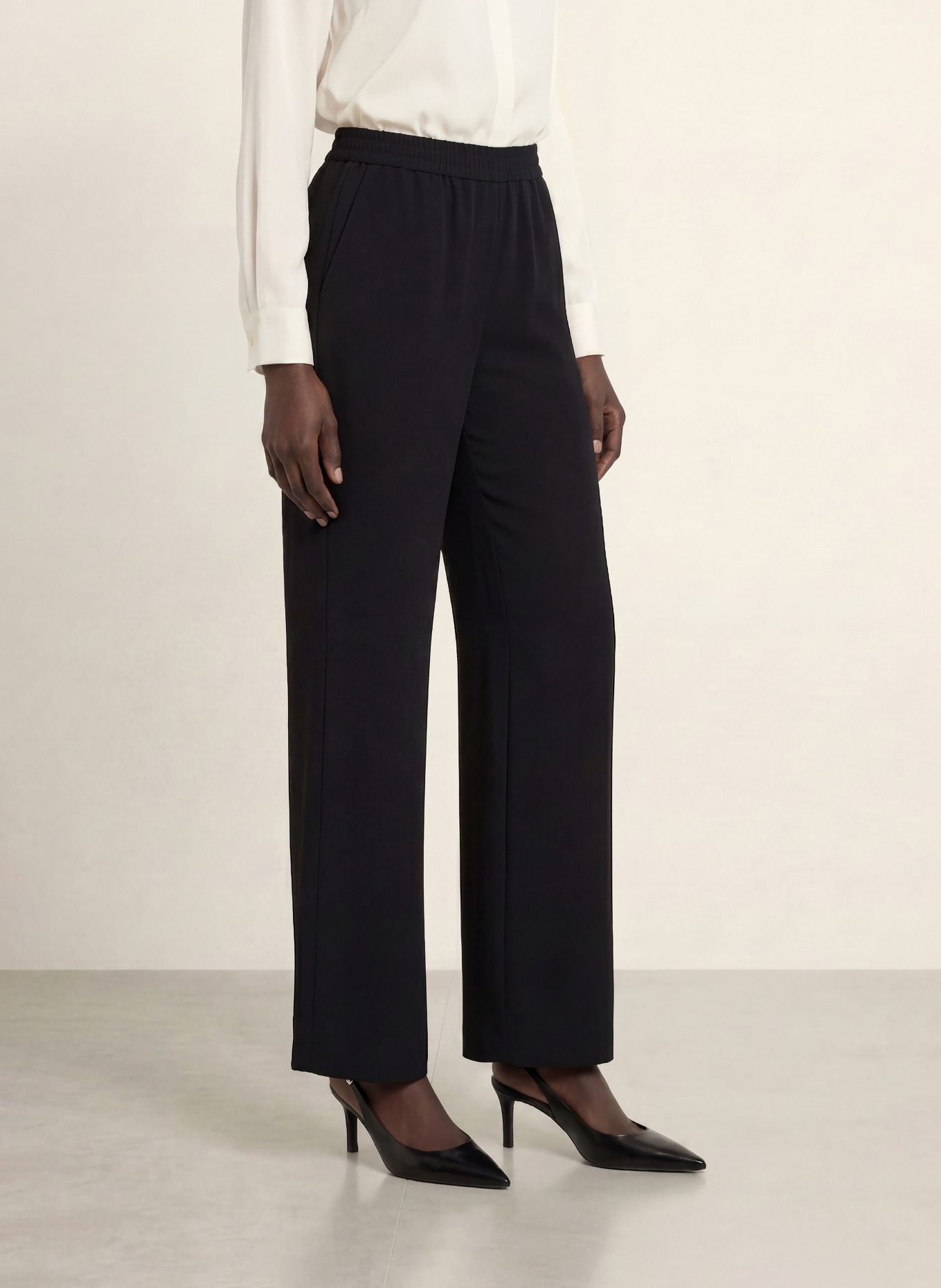 BOSS Marlene-broek TIANAH: ZWART