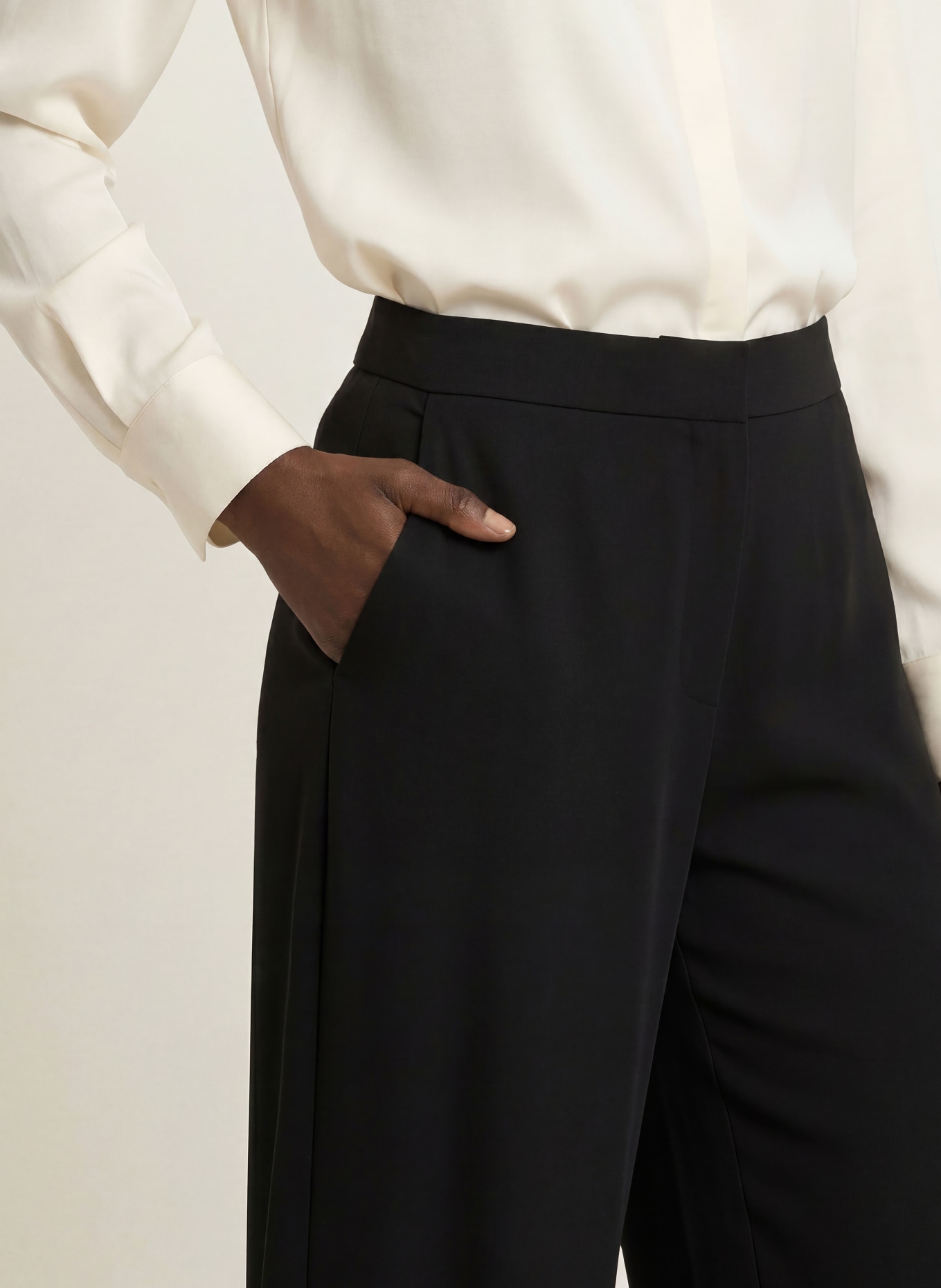 BOSS Marlene-broek TIANAH: ZWART