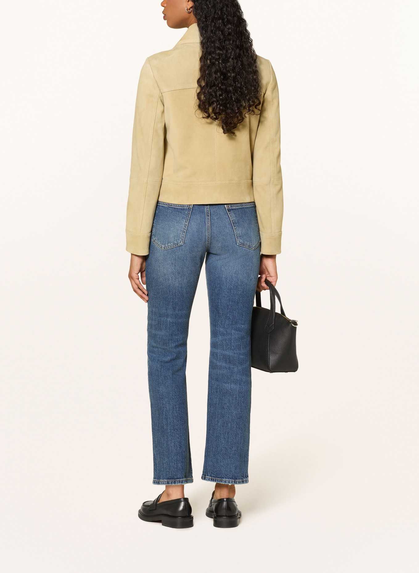 BOSS Veste en cuir SAMARO: BEIGE