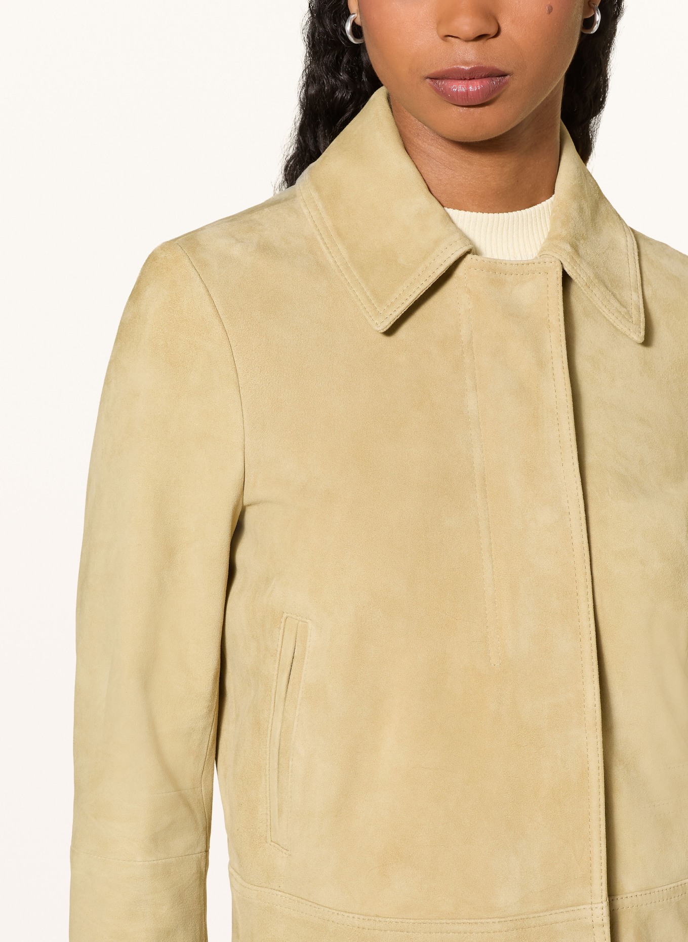 BOSS Veste en cuir SAMARO: BEIGE