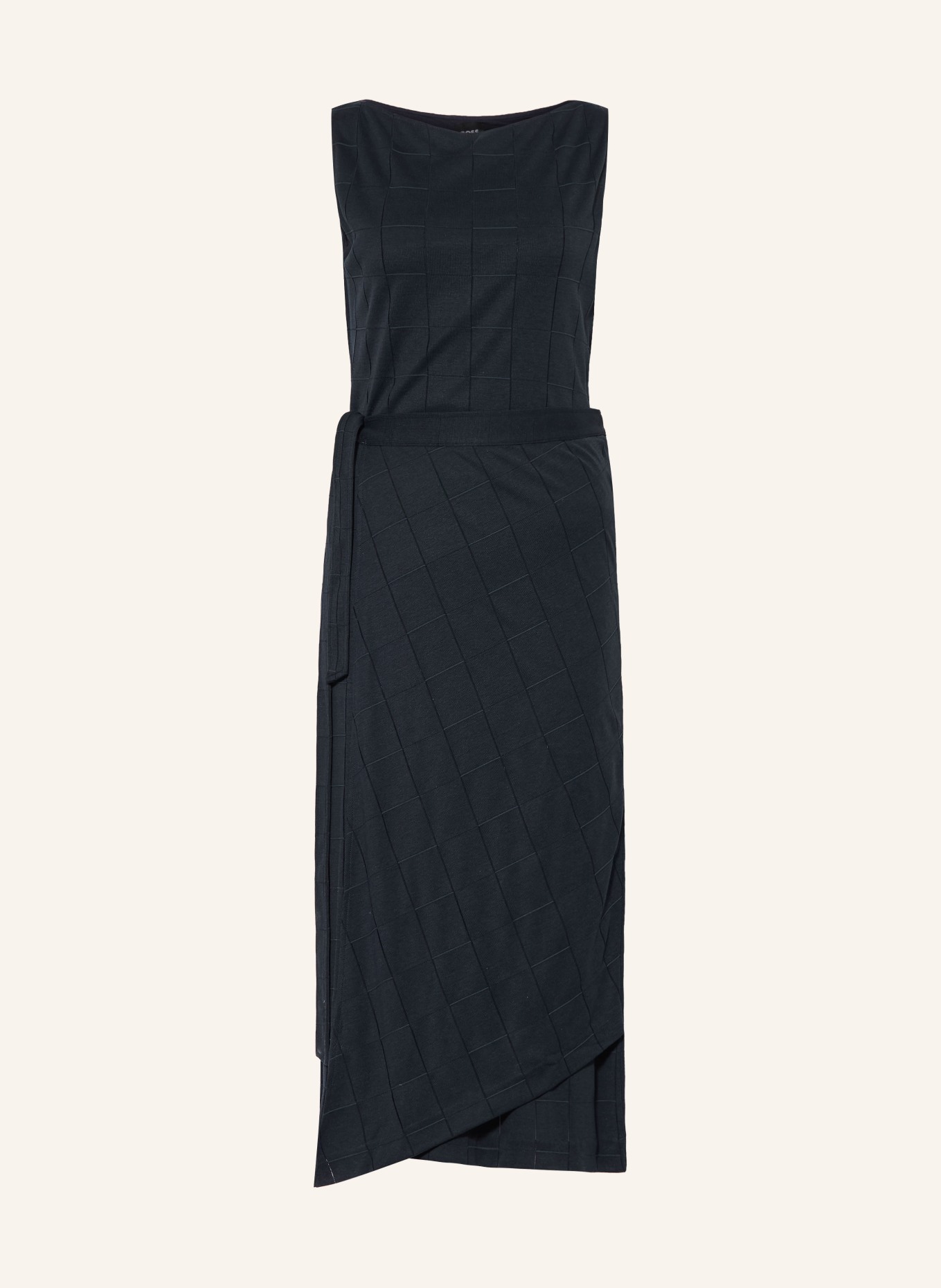 BOSS Strickkleid EQUADRI in Wickeloptik: DUNKELBLAU