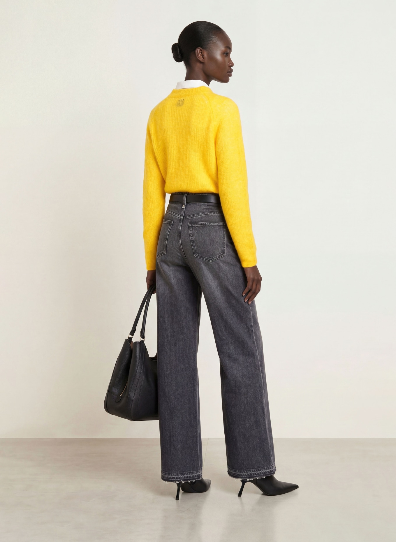 BOSS FEWENA Sweater with Alpaca: YELLOW