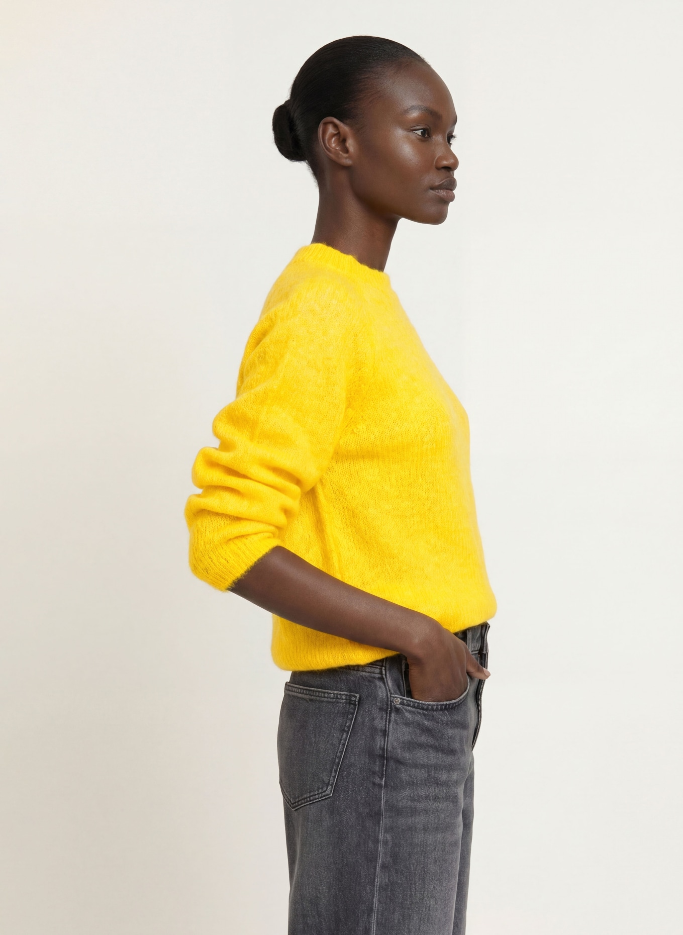 BOSS FEWENA Sweater with Alpaca: YELLOW
