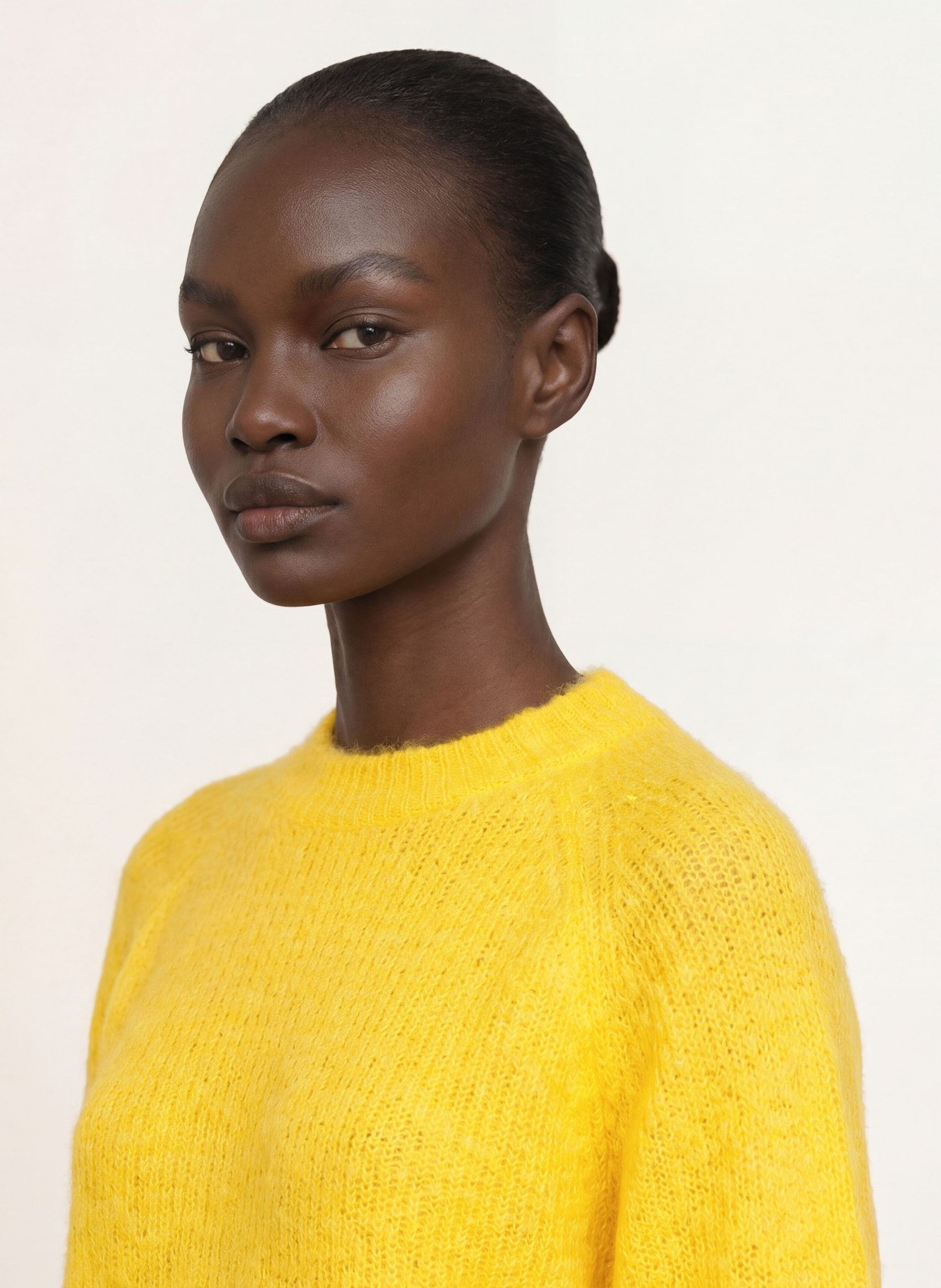 BOSS FEWENA Sweater with Alpaca: YELLOW