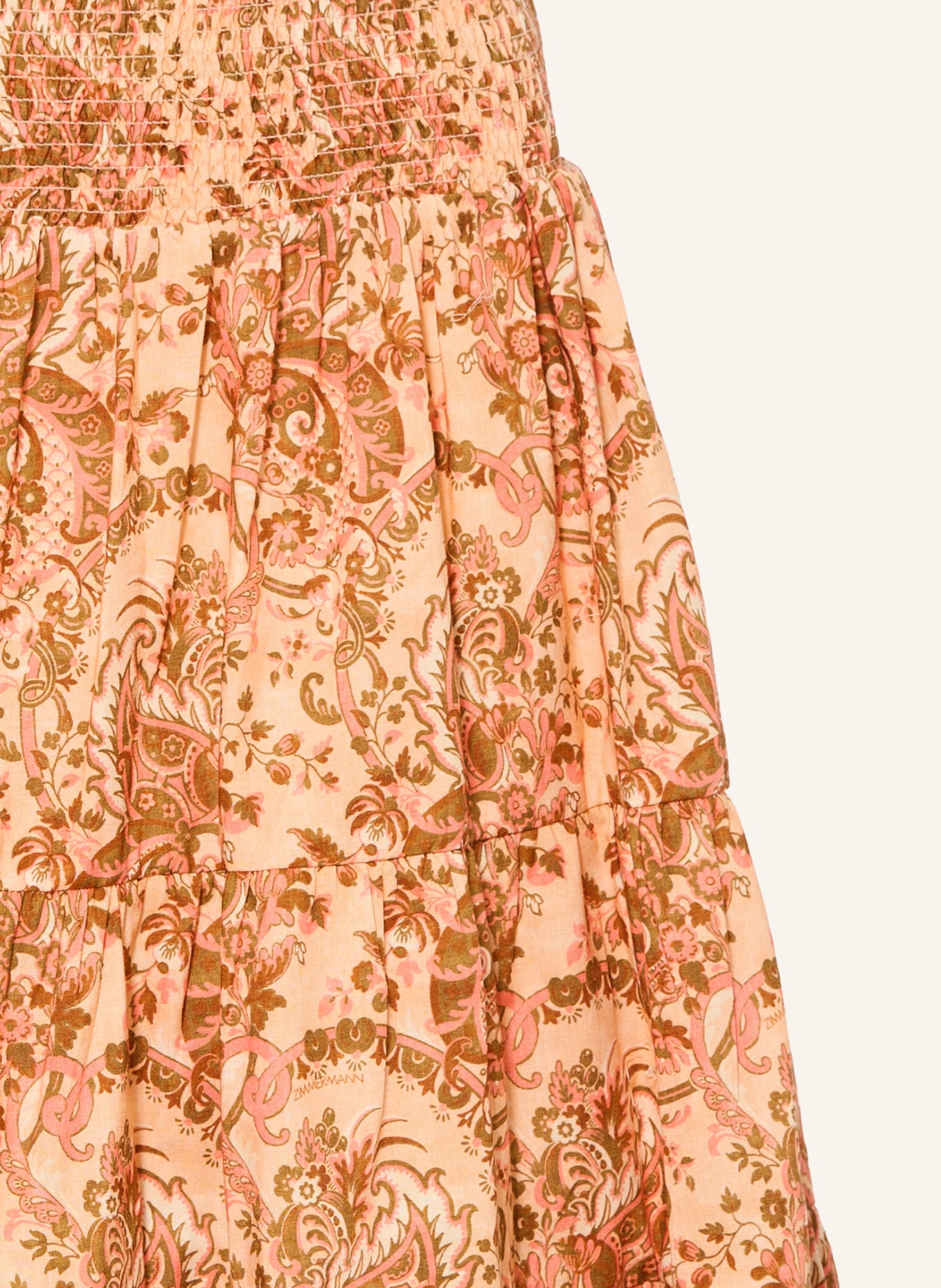 ZIMMERMANN Rok ASTER met ruches: ROSÉGOUD / BRUIN / LICHTROOD