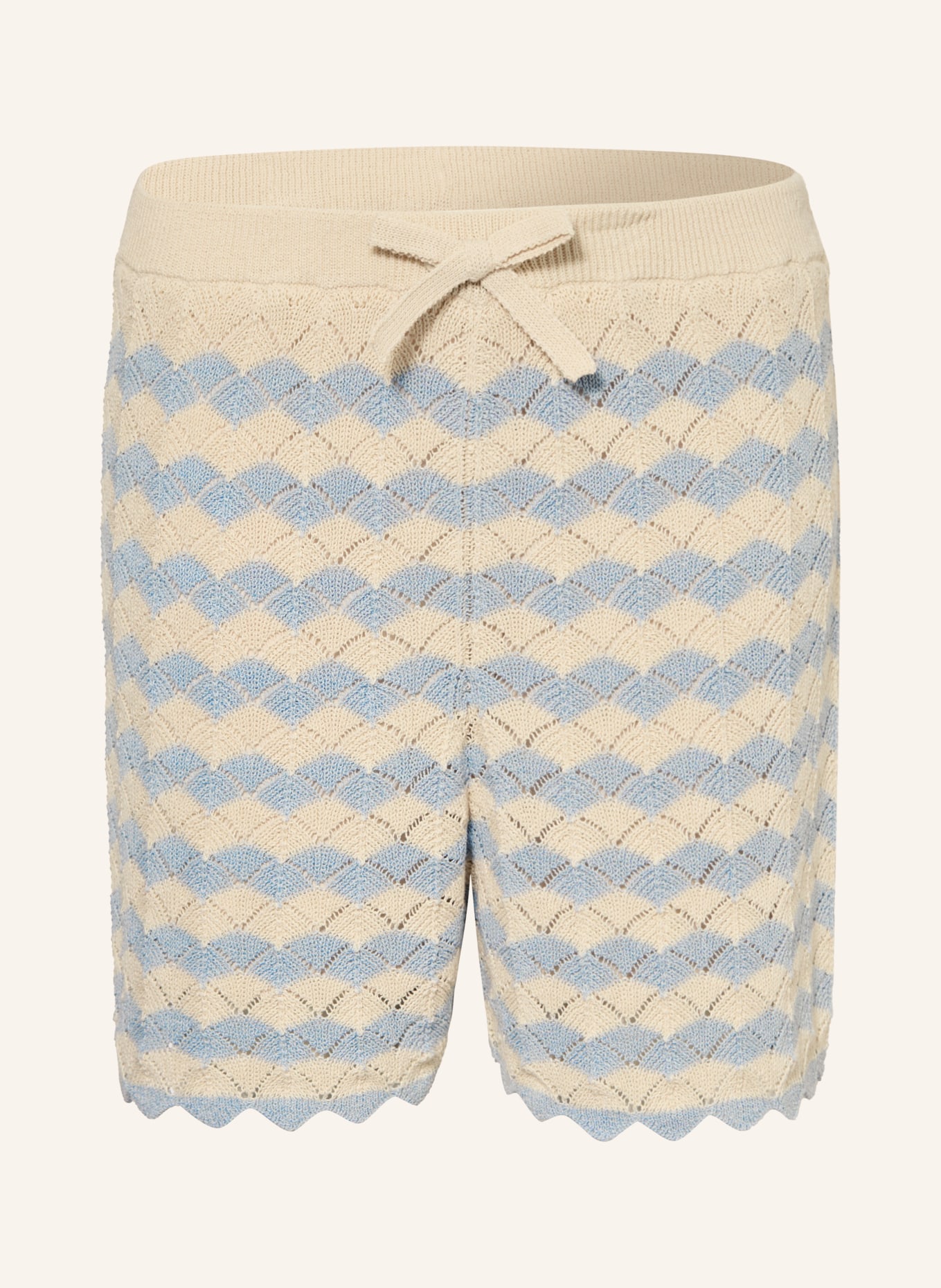 ZIMMERMANN Gebreide short ASTER: LICHTBLAUW / ECRU