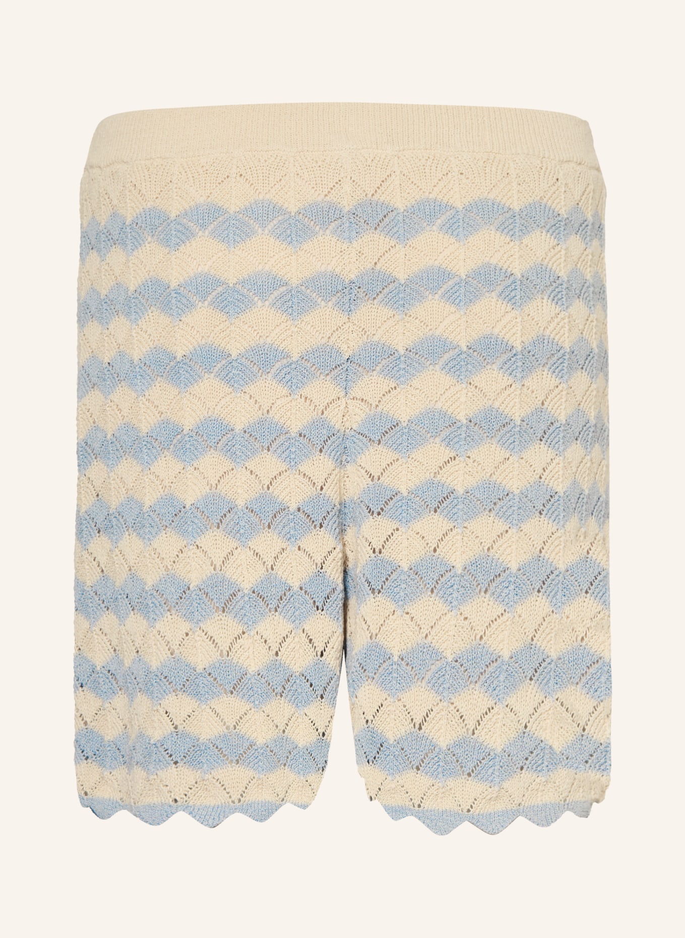 ZIMMERMANN Gebreide short ASTER: LICHTBLAUW / ECRU