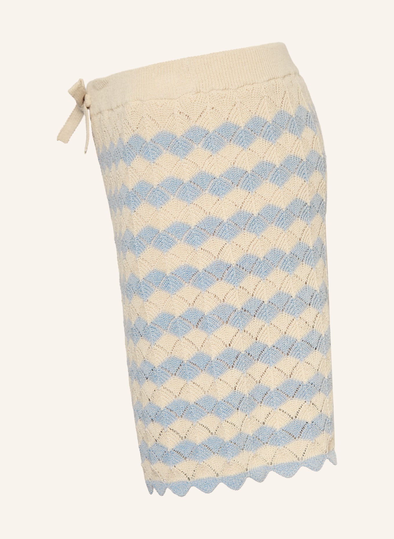 ZIMMERMANN Gebreide short ASTER: LICHTBLAUW / ECRU