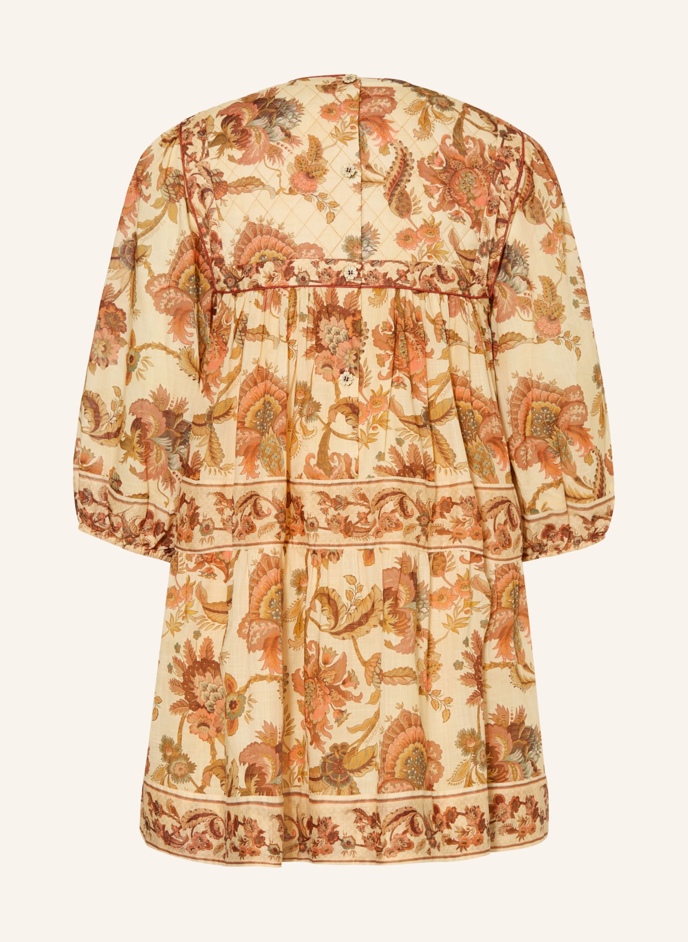 ZIMMERMANN Robe ASTER: JAUNE CLAIR / COGNAC / GROEN