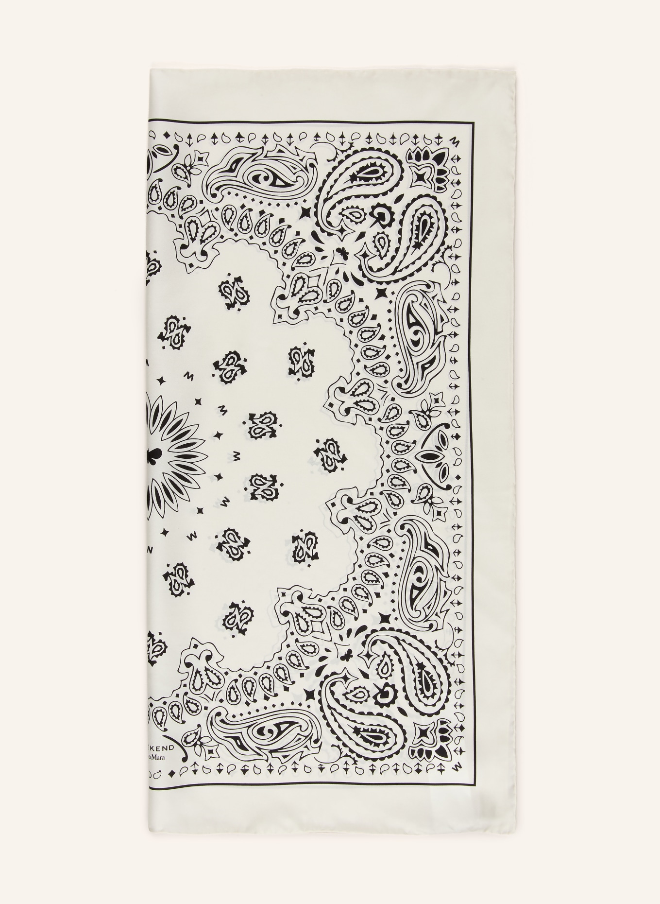 WEEKEND Max Mara Silk Scarf SIAM: WHITE / BLACK
