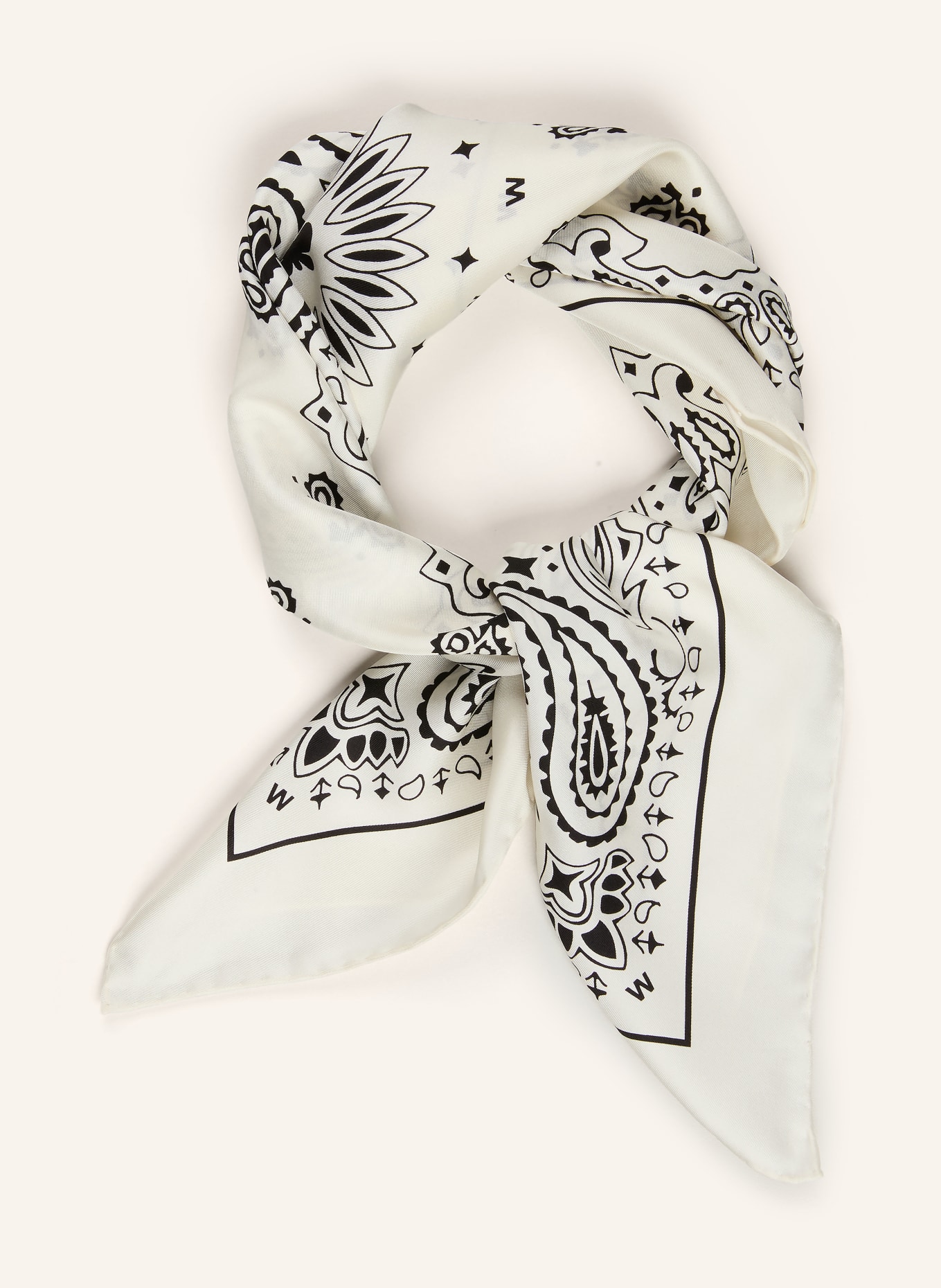 WEEKEND Max Mara Silk Scarf SIAM: WHITE / BLACK