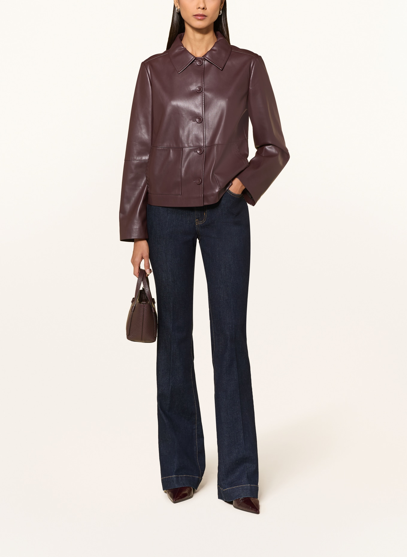 ELENA MIRO Flared jeans: 034 DARK BLUE
