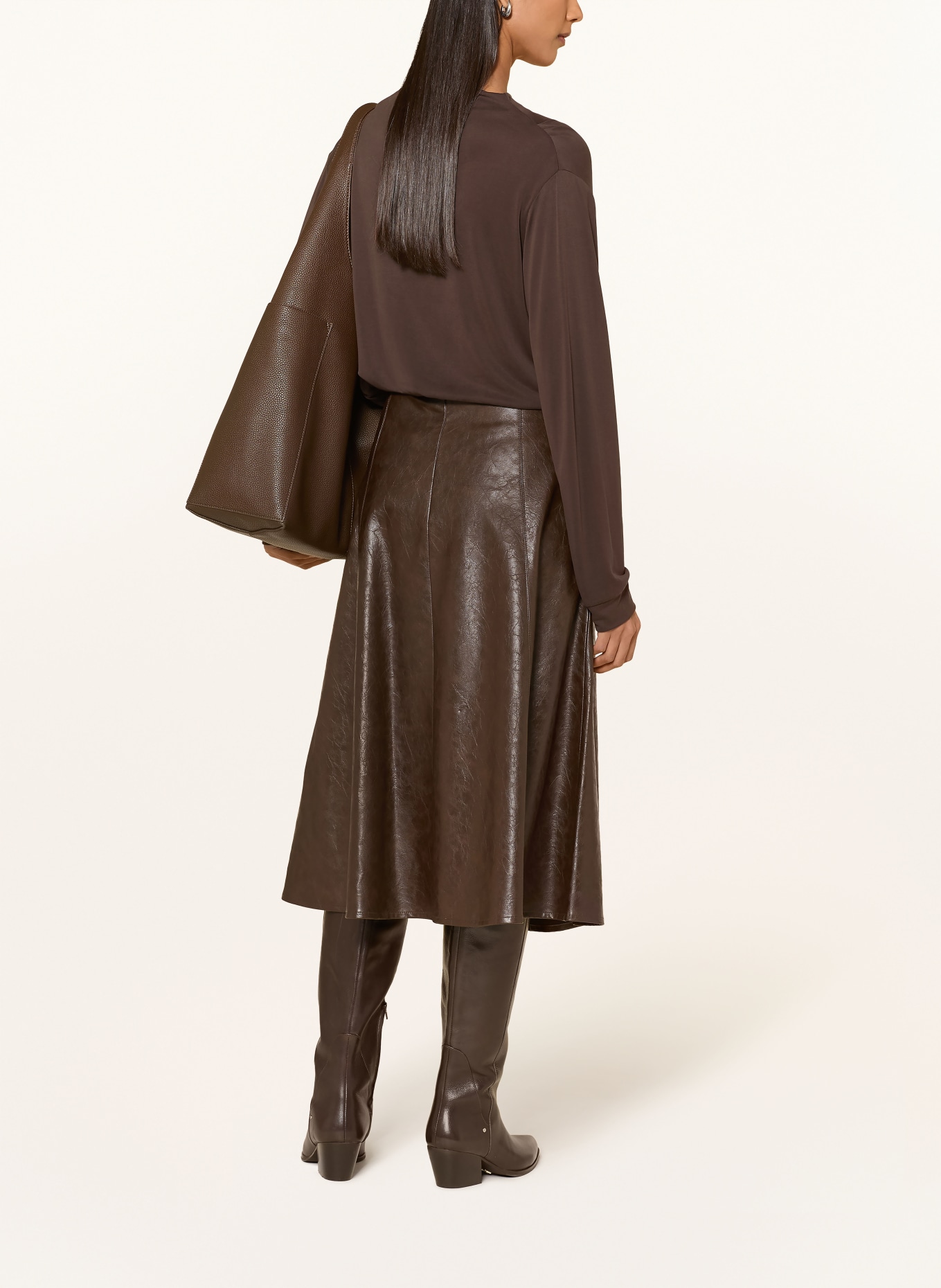 ELENA MIRO Long-sleeve jersey: DARK BROWN