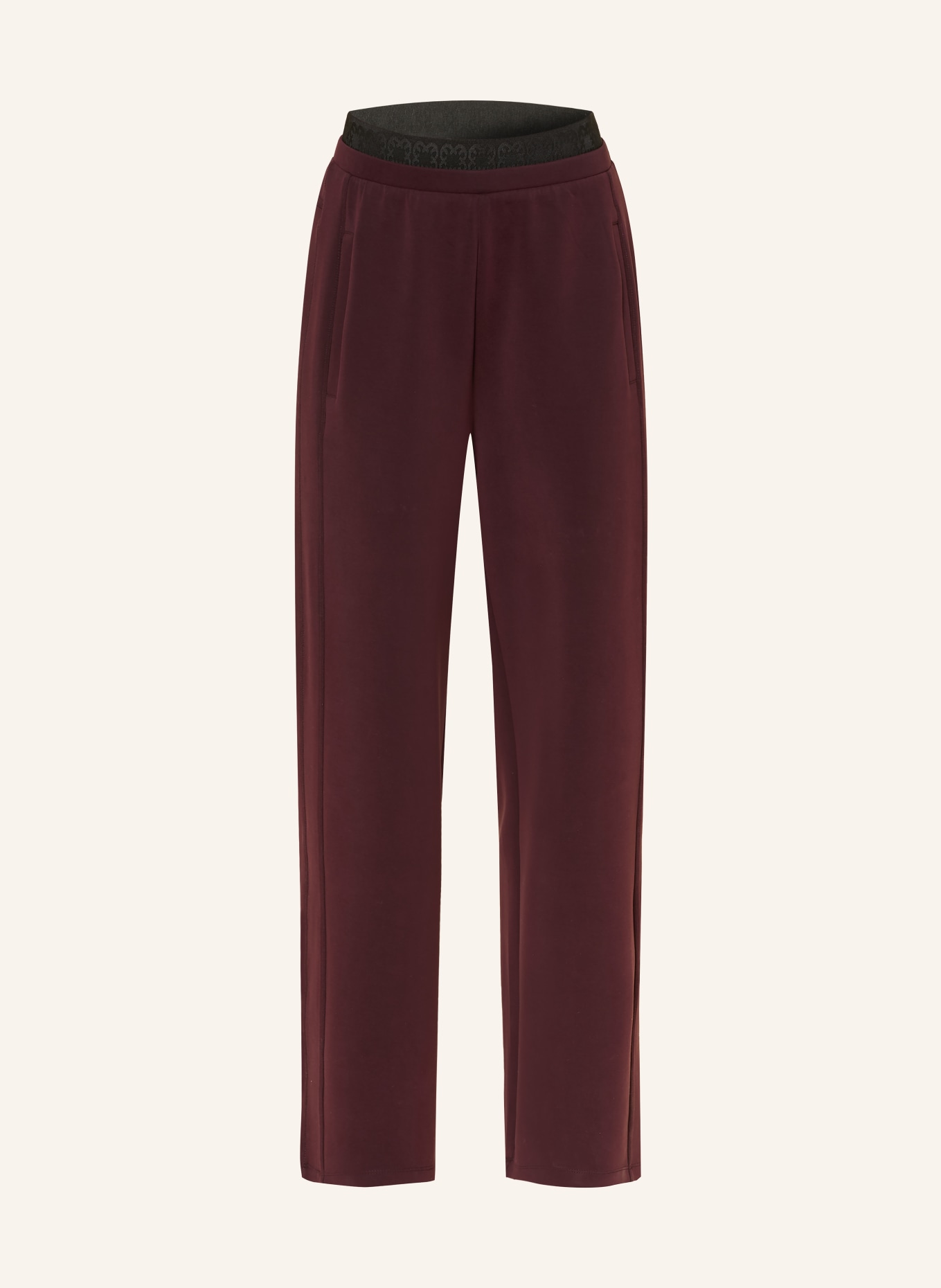 ELENA MIRO Marlene-broek: DONKERROOD / ZWART