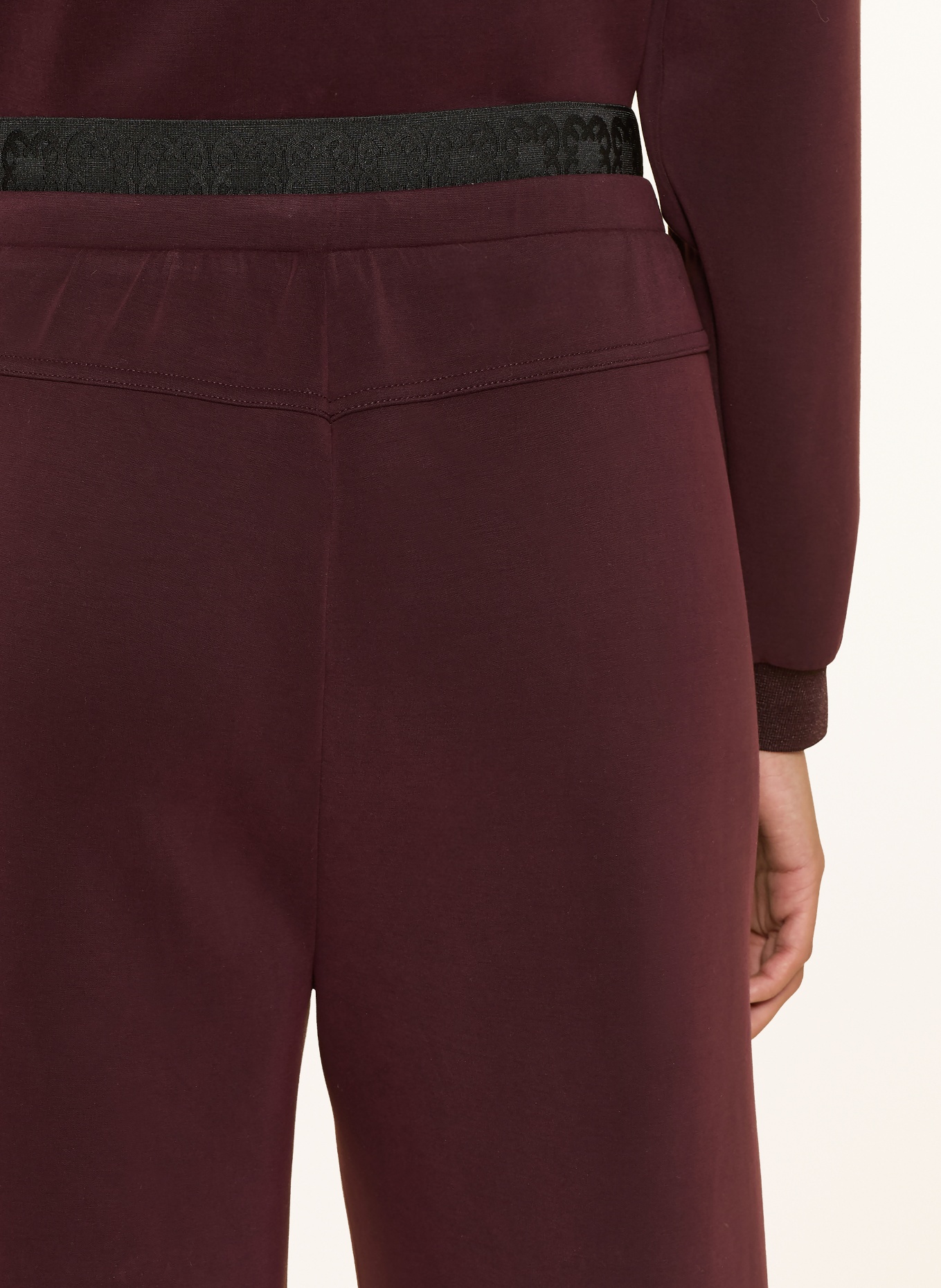 ELENA MIRO Marlene-broek: DONKERROOD / ZWART