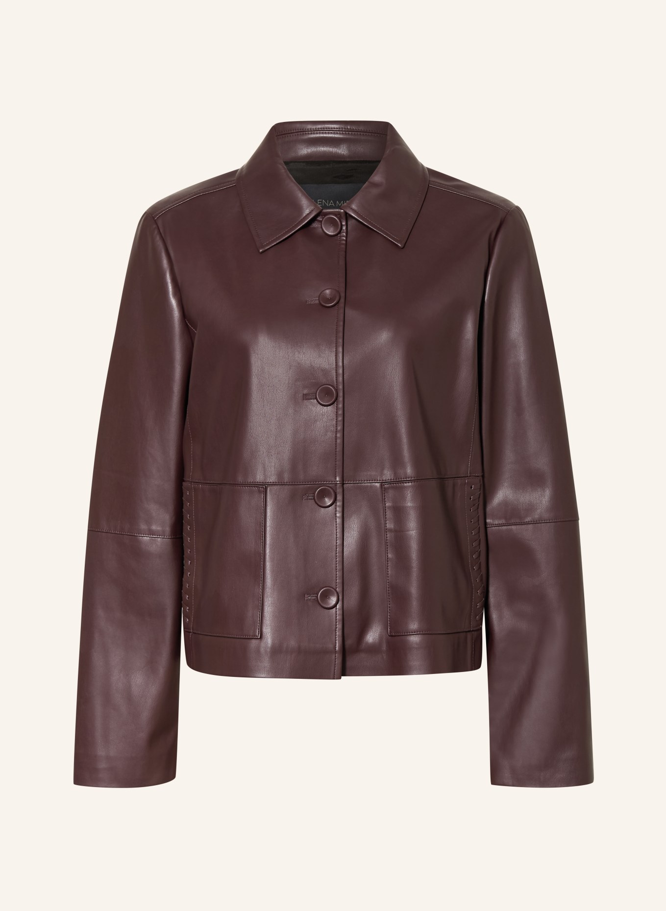 ELENA MIRO Veste aspect cuir: ROUGE FONCÉ