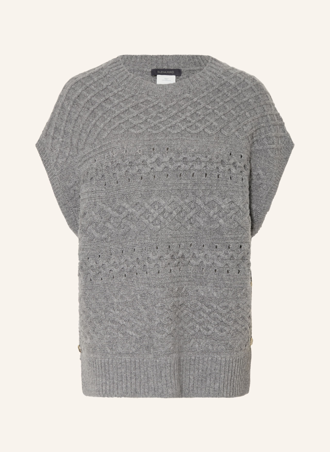ELENA MIRO Pull en maille: GRIS FONCÉ