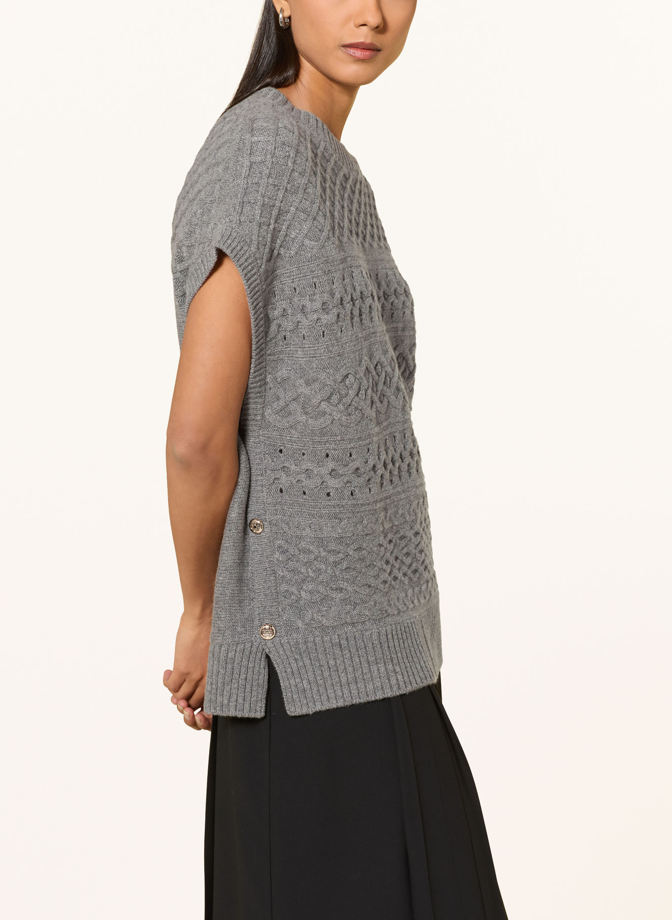 ELENA MIRO Pull en maille: GRIS FONCÉ