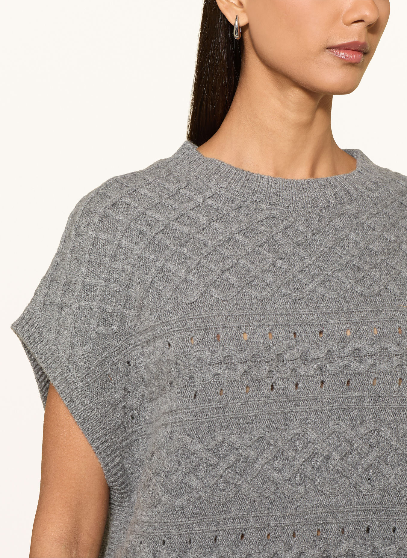 ELENA MIRO Pull en maille: GRIS FONCÉ