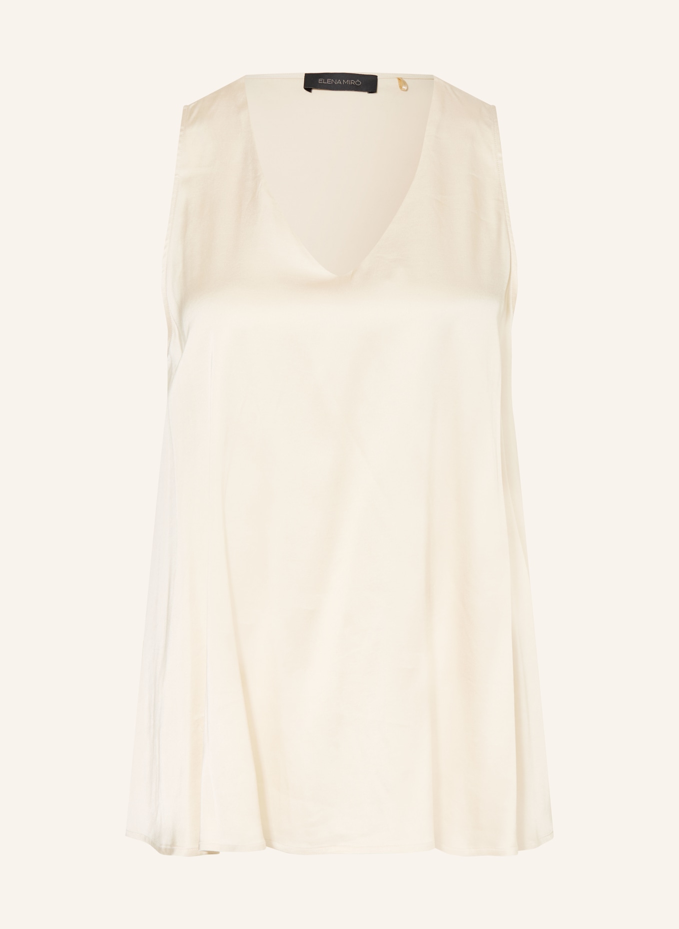 ELENA MIRO Satijnen top: CRÈME