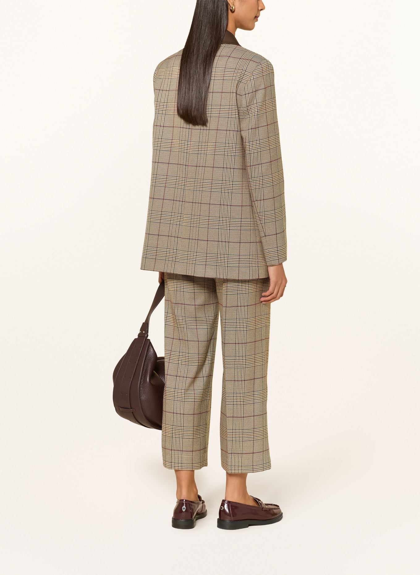 ELENA MIRO Blazers: BEIGE / MARRON FONCÉ / DONKERROOD