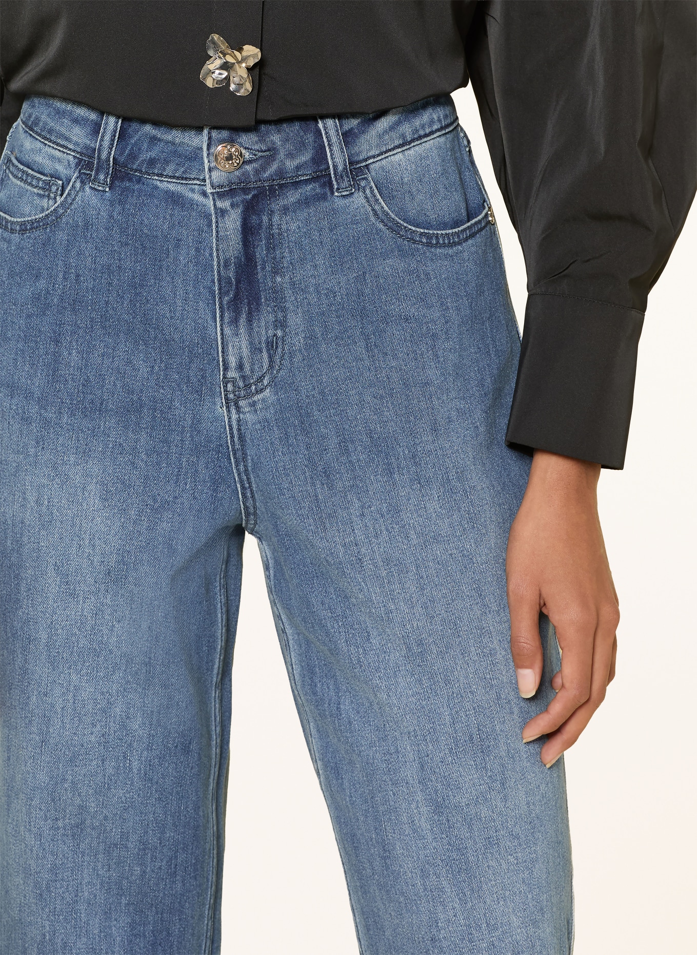 ELENA MIRO Mom Jeans CAROL: 0D4 MEDIUM BLUE