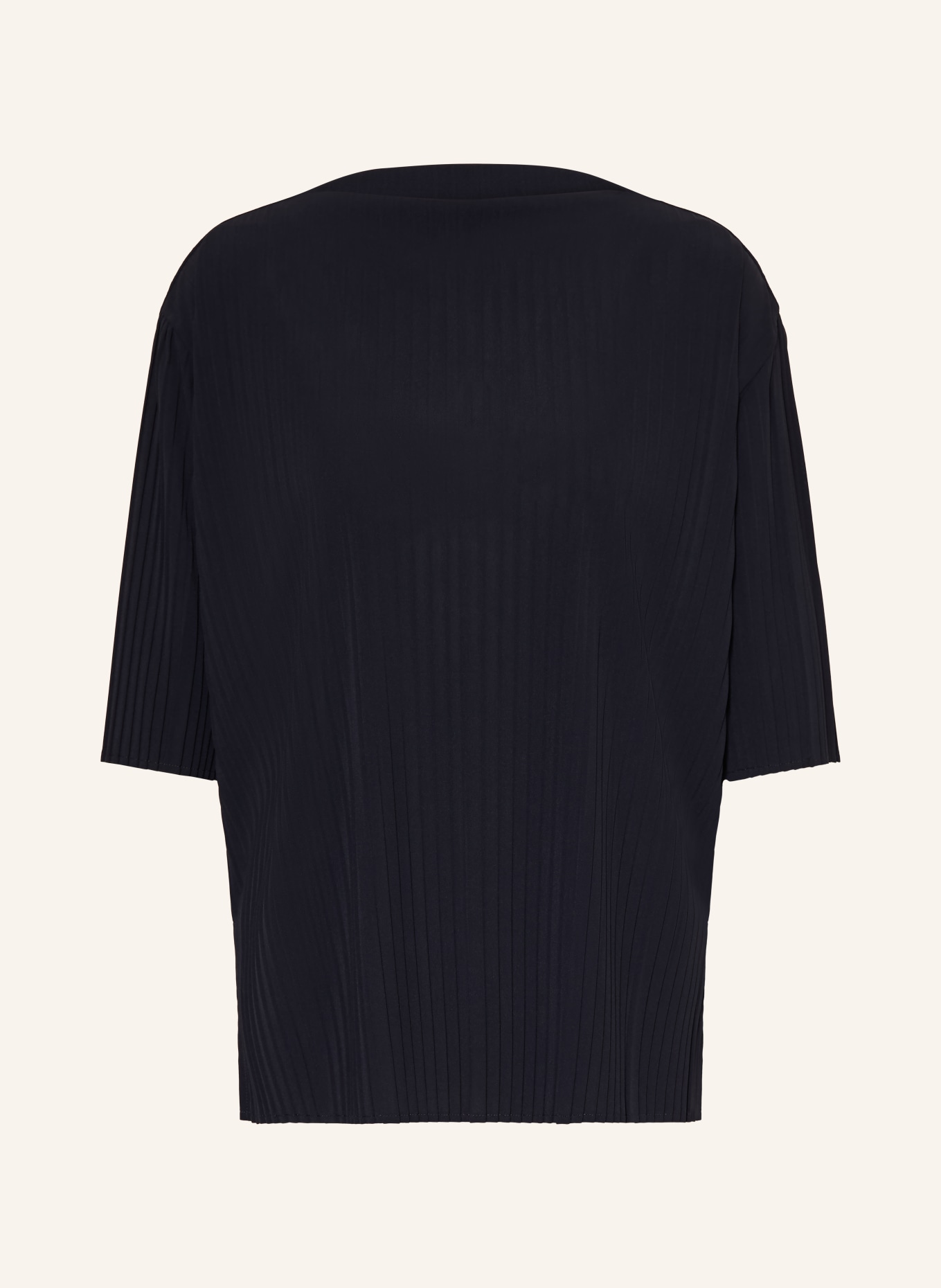 MM by Max Mara CARAFFA shirt with 3/4 sleeves and pleats: DARK BLUE