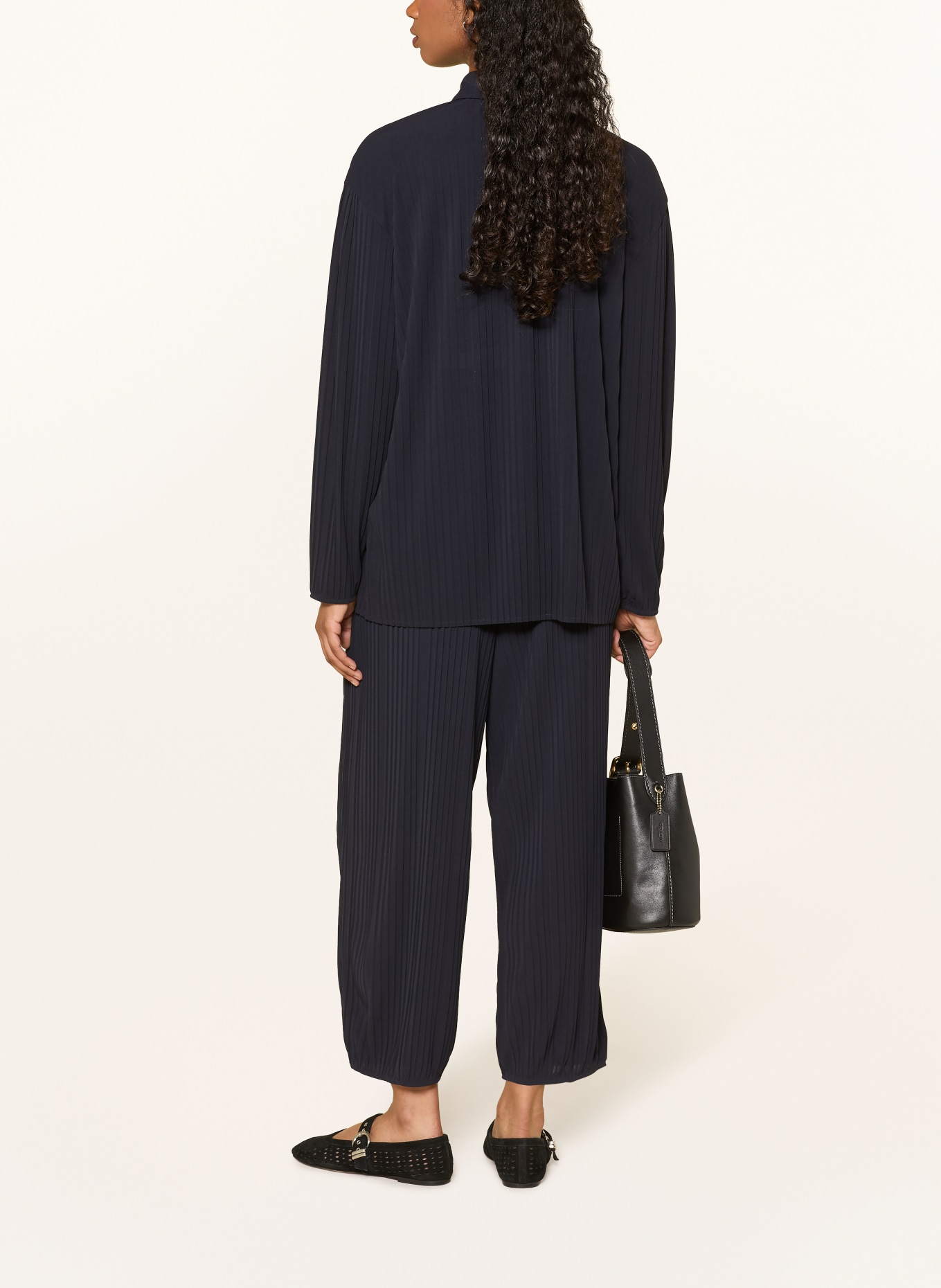 MM by Max Mara BIKINI jersey culottes with pleats: DARK BLUE