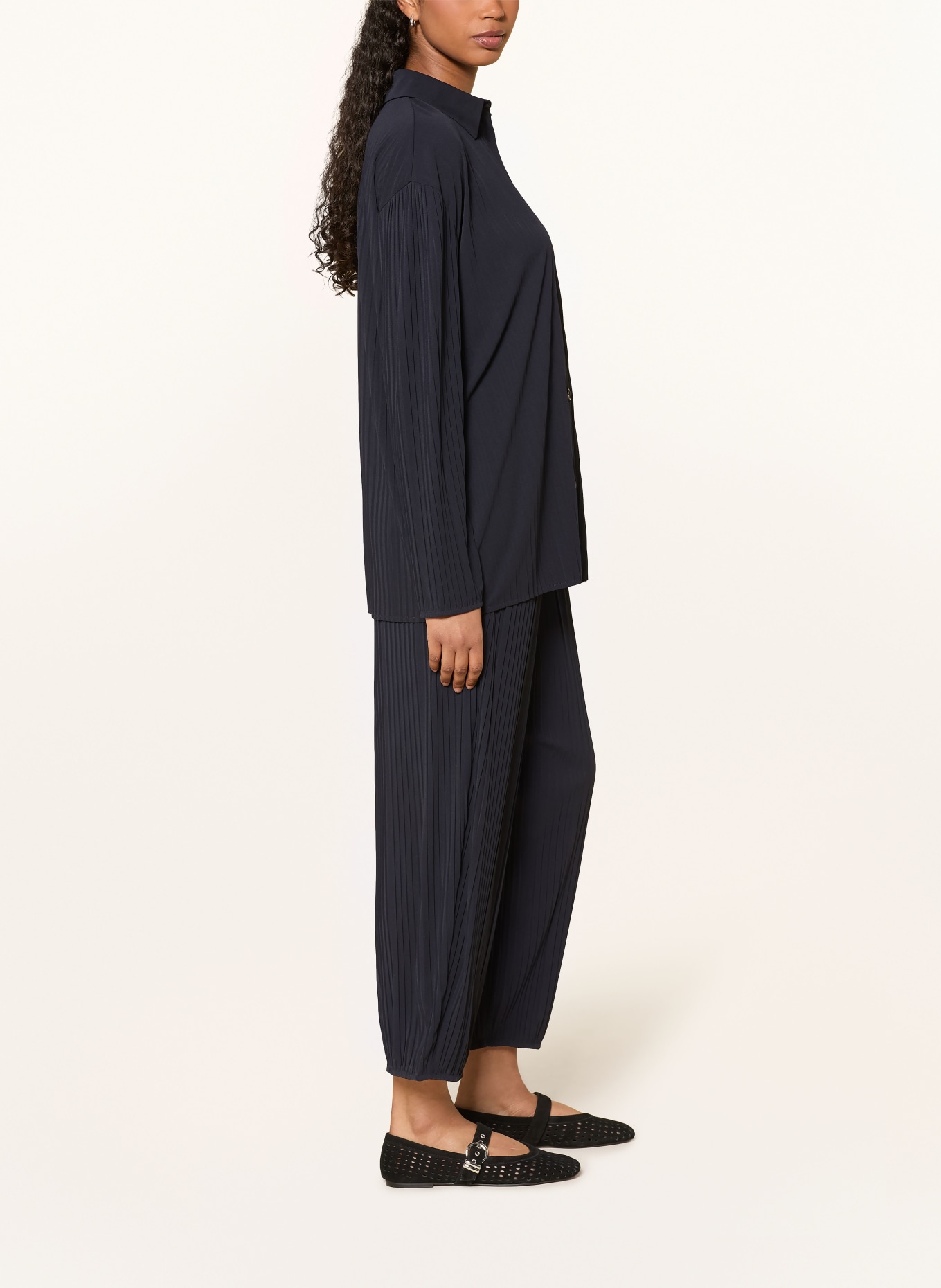 MM by Max Mara BIKINI jersey culottes with pleats: DARK BLUE