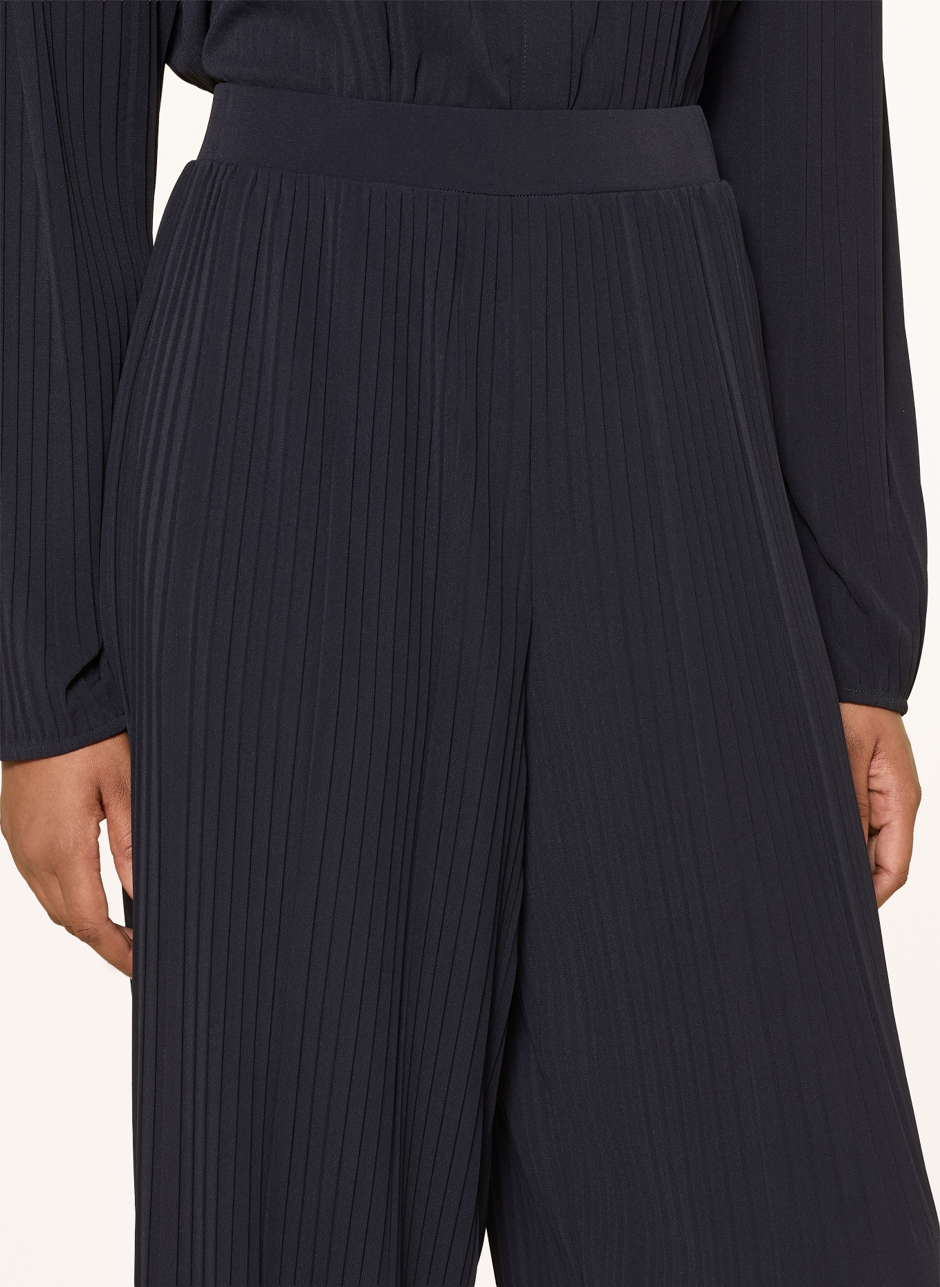 MM by Max Mara BIKINI jersey culottes with pleats: DARK BLUE