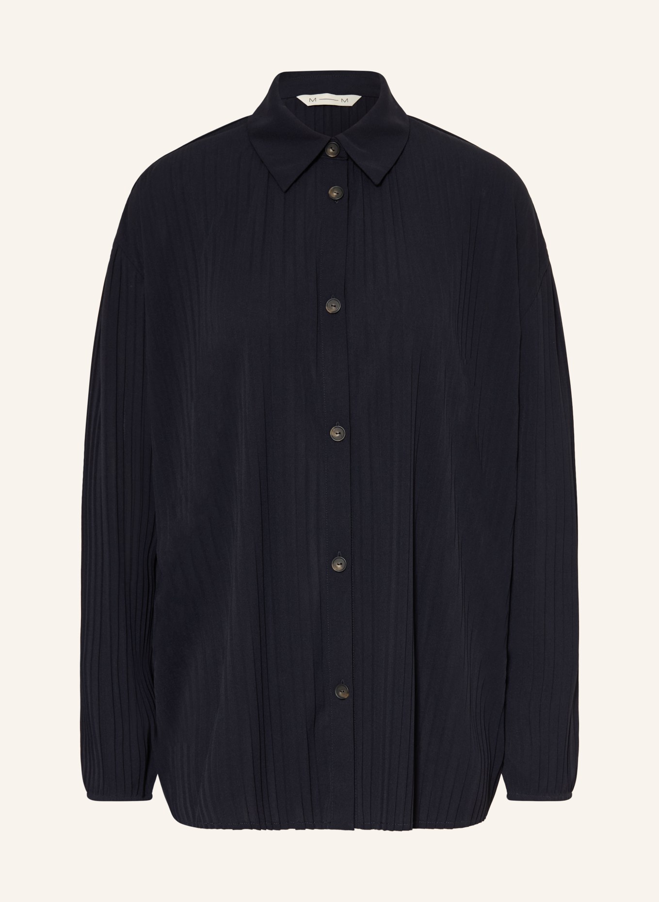 MM by Max Mara FASTOSO jersey shirt-blouse with pleats: DARK BLUE