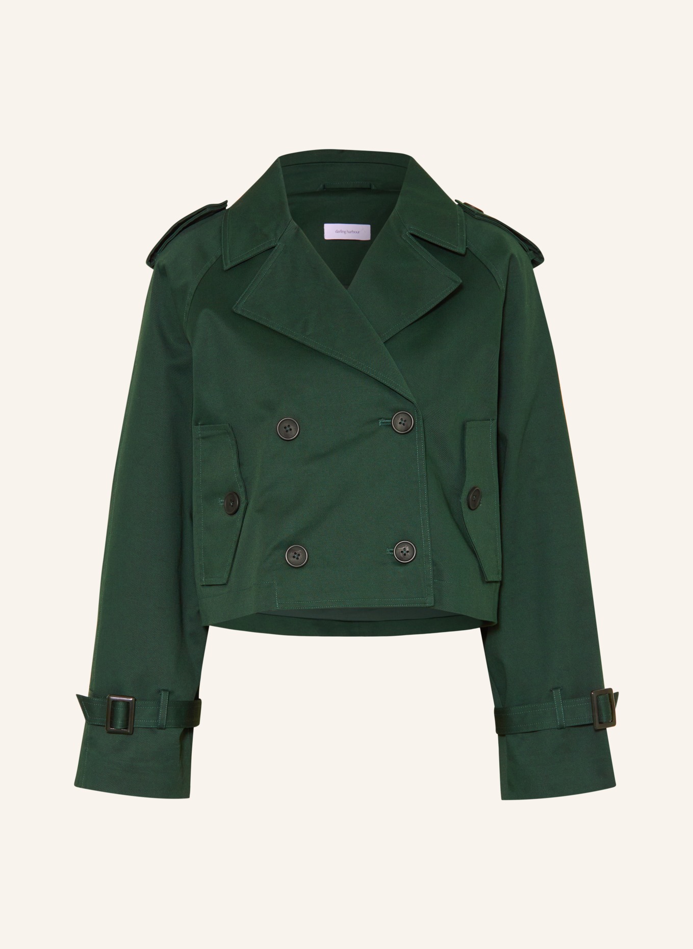 darling harbour Trench coat: BOTTLE GREEN
